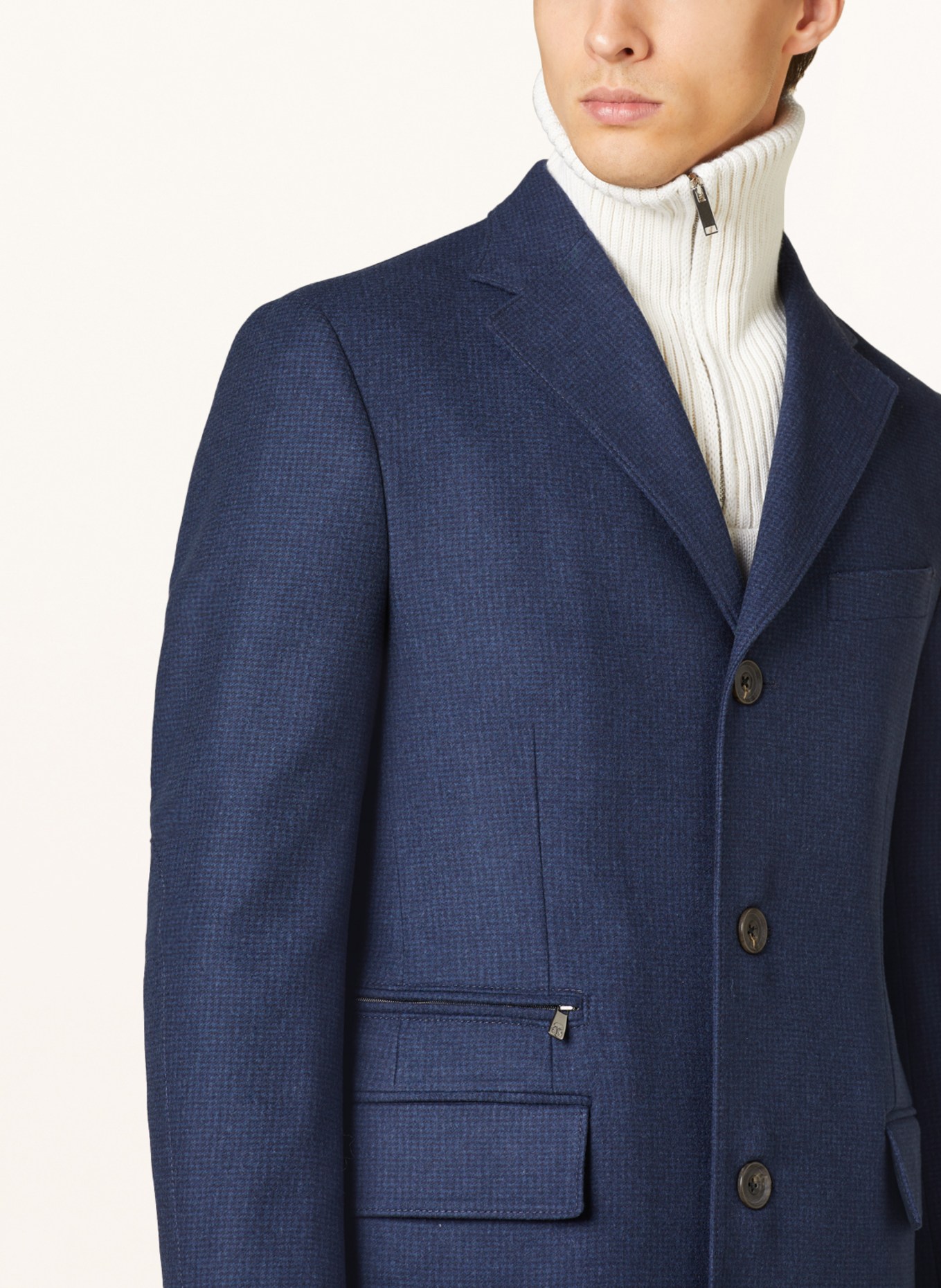 CORNELIANI Wool coat, Color: DARK BLUE (Image 4)