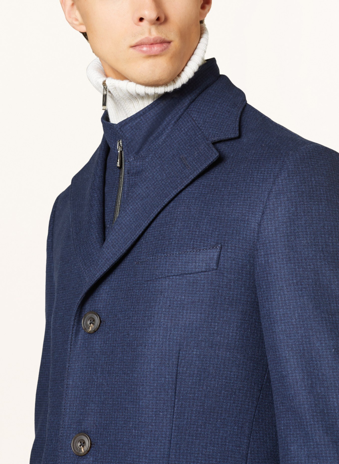 CORNELIANI Wool coat, Color: DARK BLUE (Image 5)