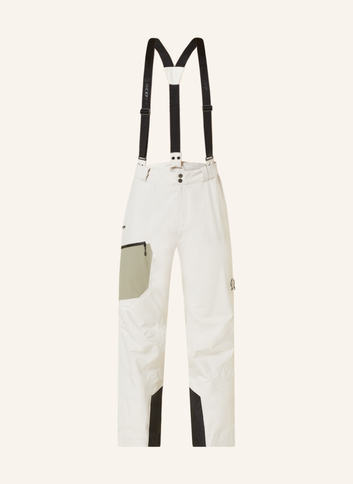 SCOTT Ski pants SCOTT EXPLORAIR, Color: CREAM/ LIGHT GREEN/ BLACK (Image 1)