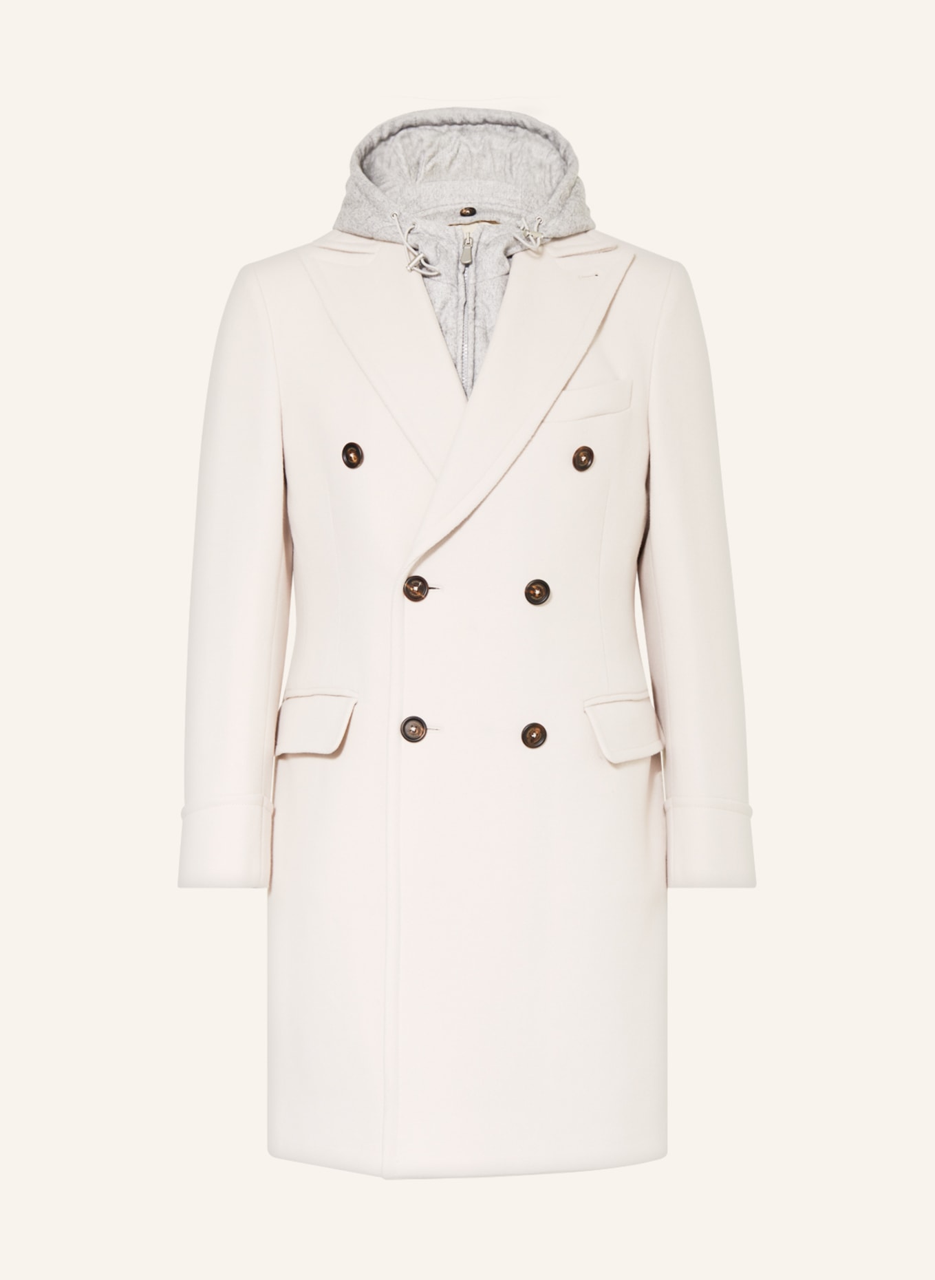 eleventy Coat with removable trim, Color: CREAM (Image 1)