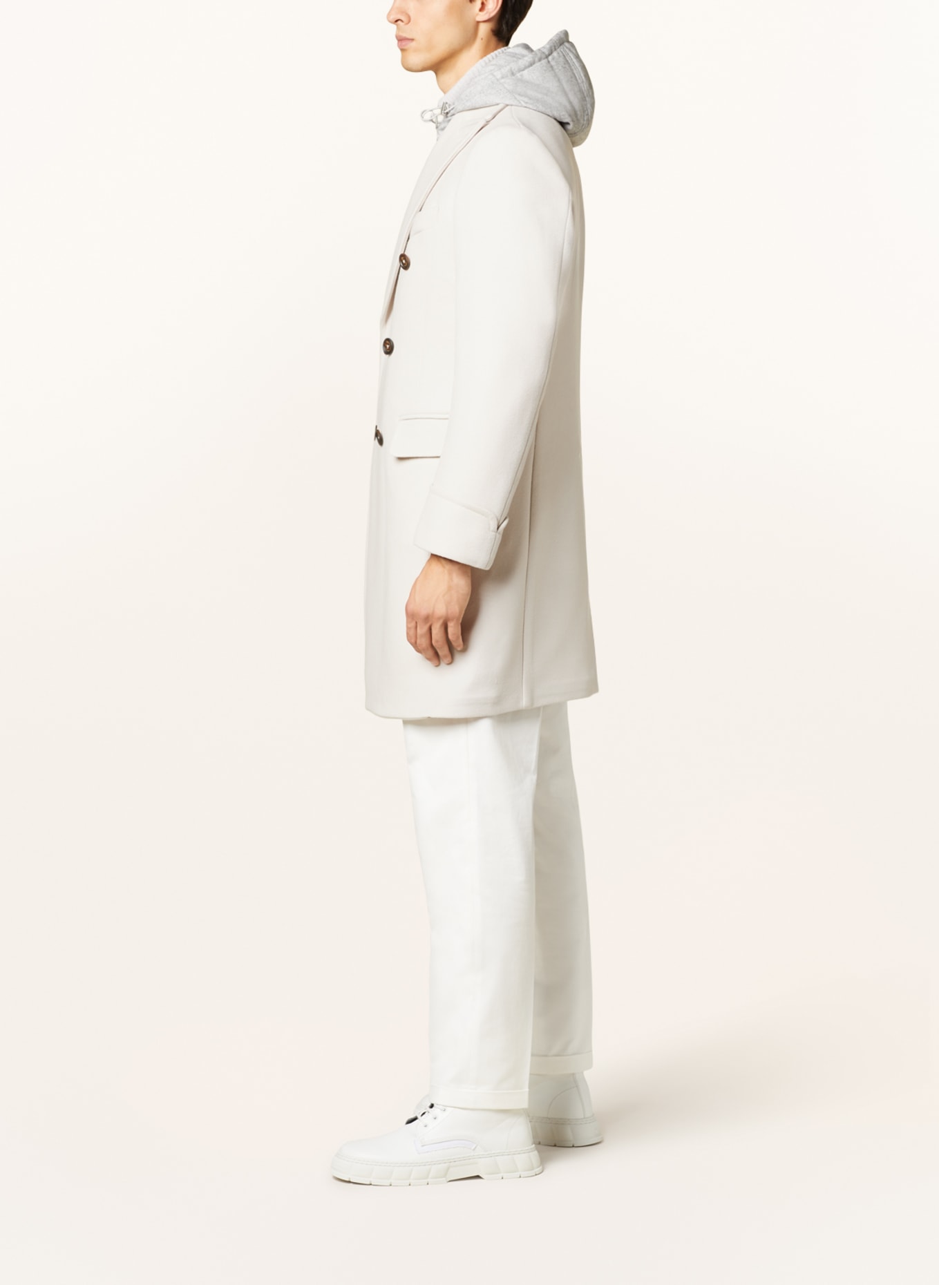 eleventy Coat with removable trim, Color: CREAM (Image 4)