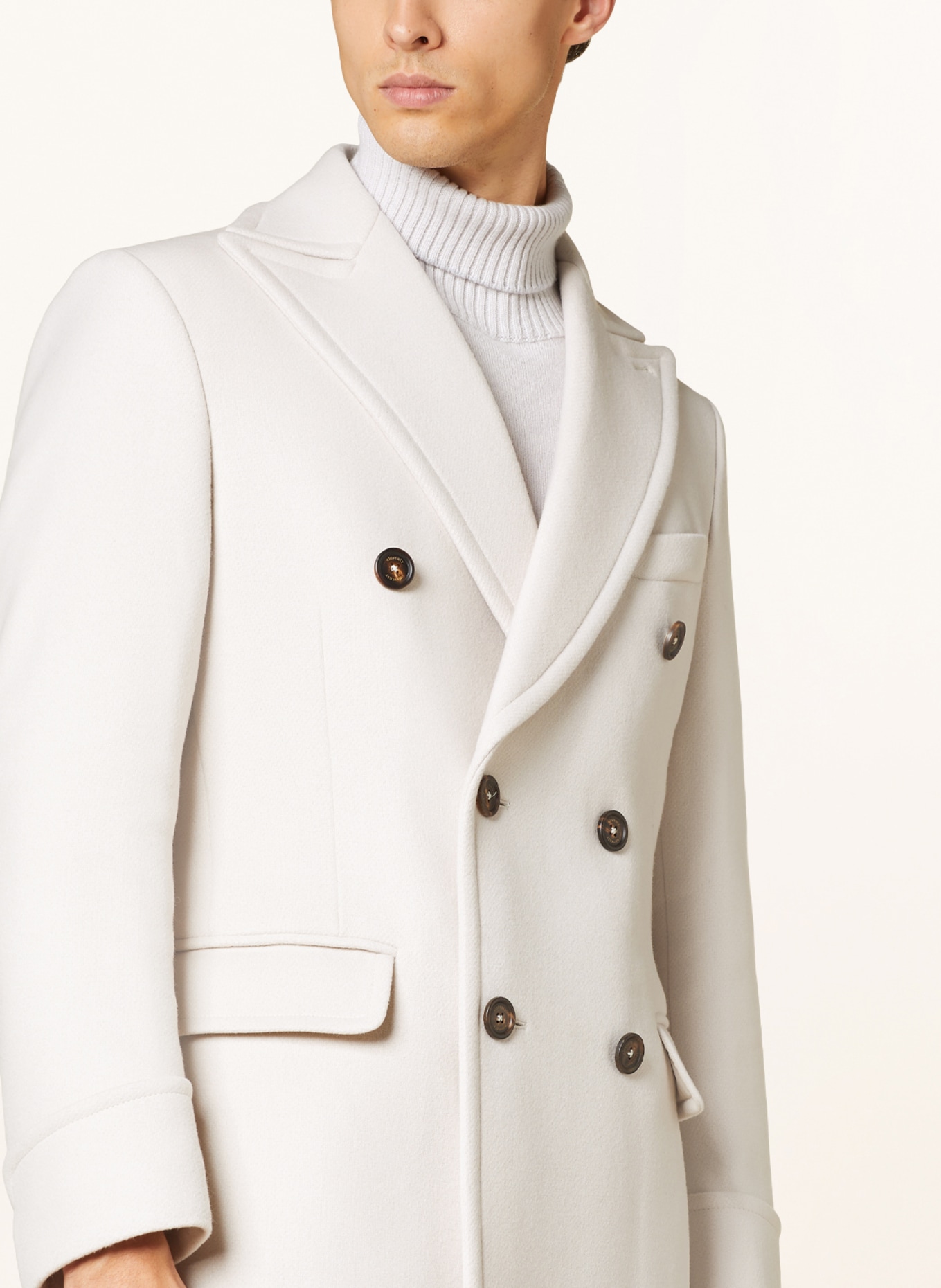 eleventy Coat with removable trim, Color: CREAM (Image 6)