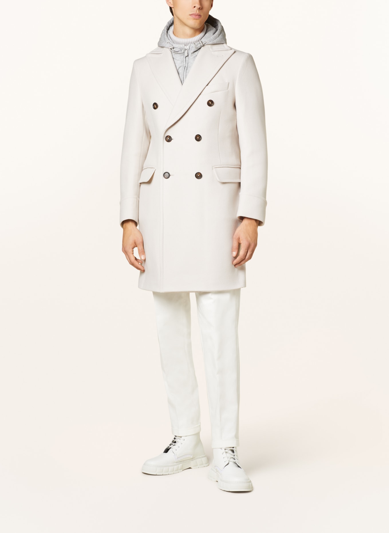 eleventy Coat with removable trim, Color: CREAM (Image 7)