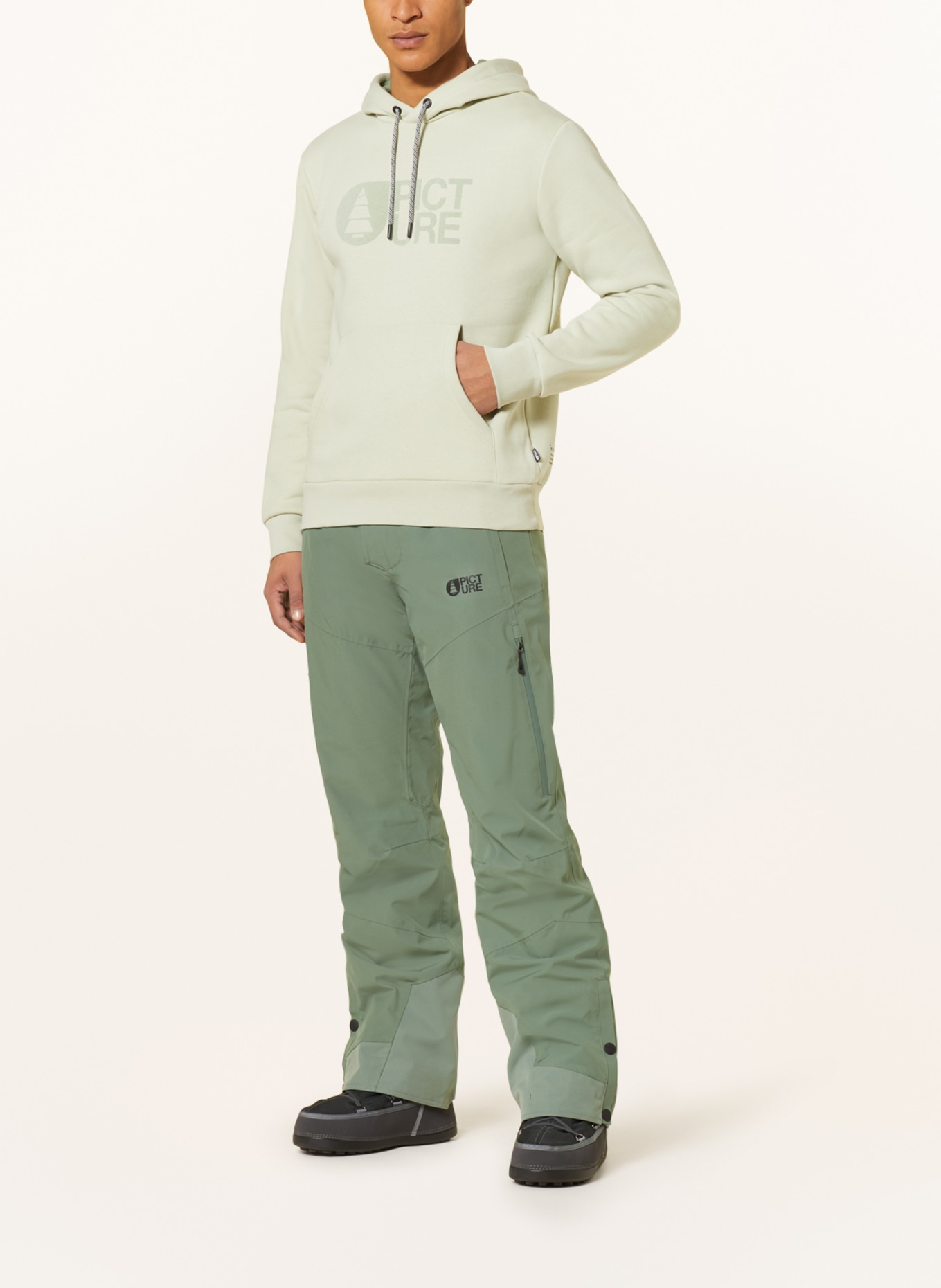 PICTURE Hoodie BASEMENT, Color: LIGHT GREEN (Image 2)