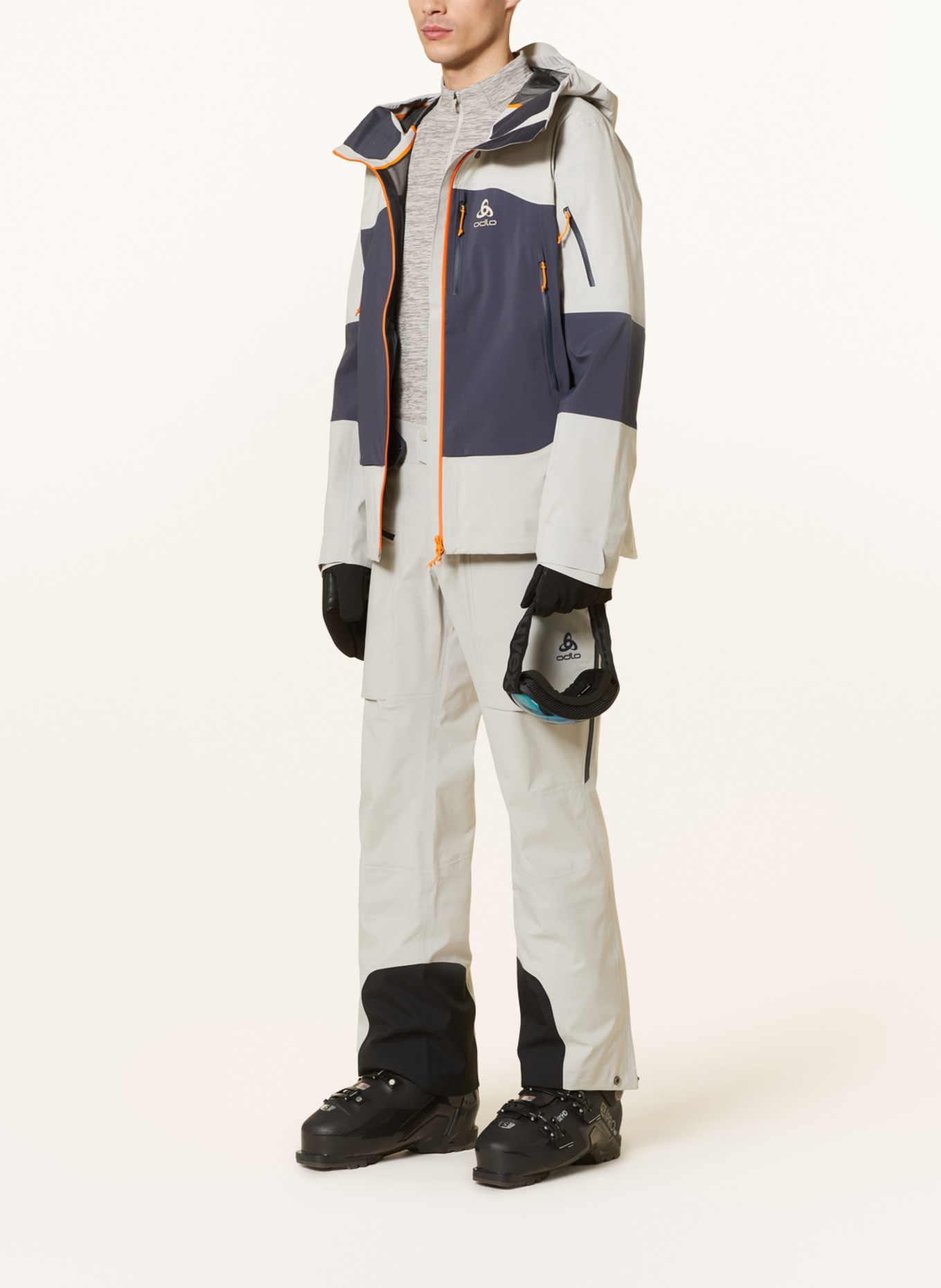 odlo Ski pants X-ALP, Color: LIGHT GRAY (Image 2)