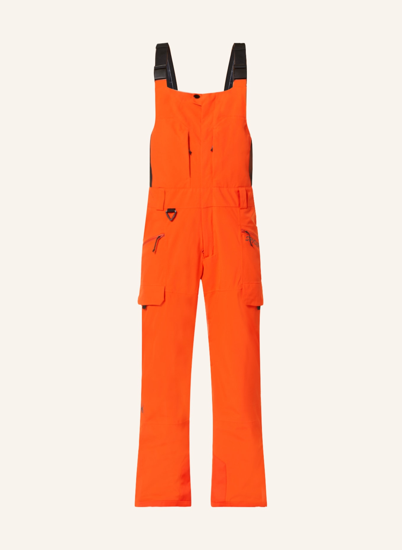 SPYDER Ski pants TERRAIN BIB in orange/ black
