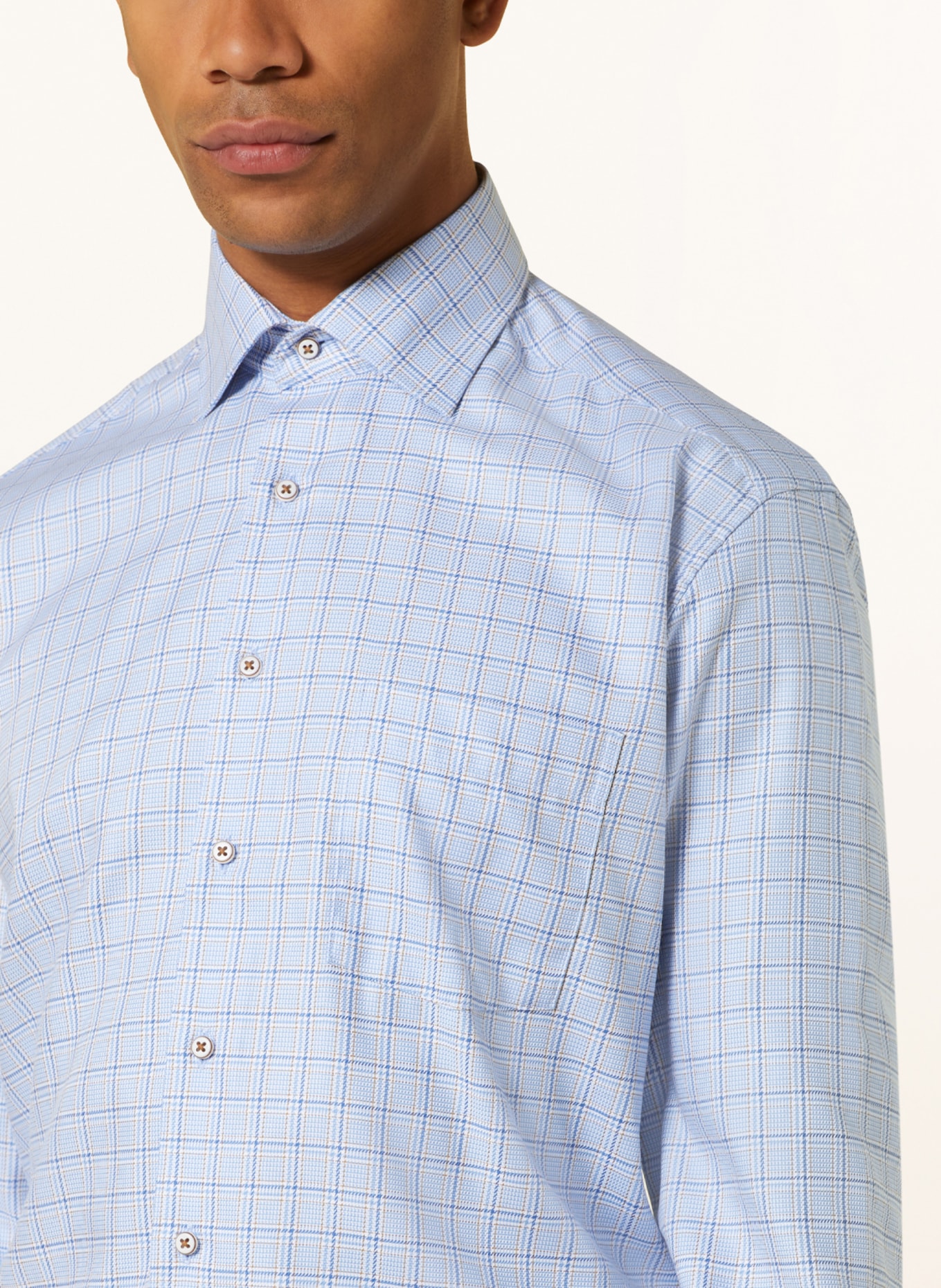 ETERNA Shirt modern fit, Color: LIGHT BLUE/ BLUE (Image 4)