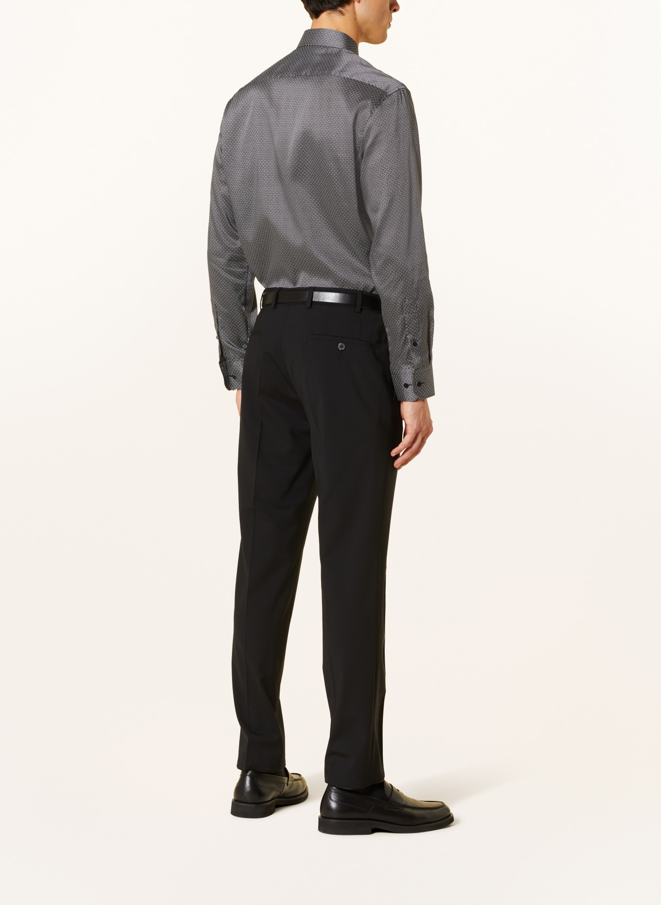 ETERNA Hemd Modern Fit in schwarz/ weiss/ grau