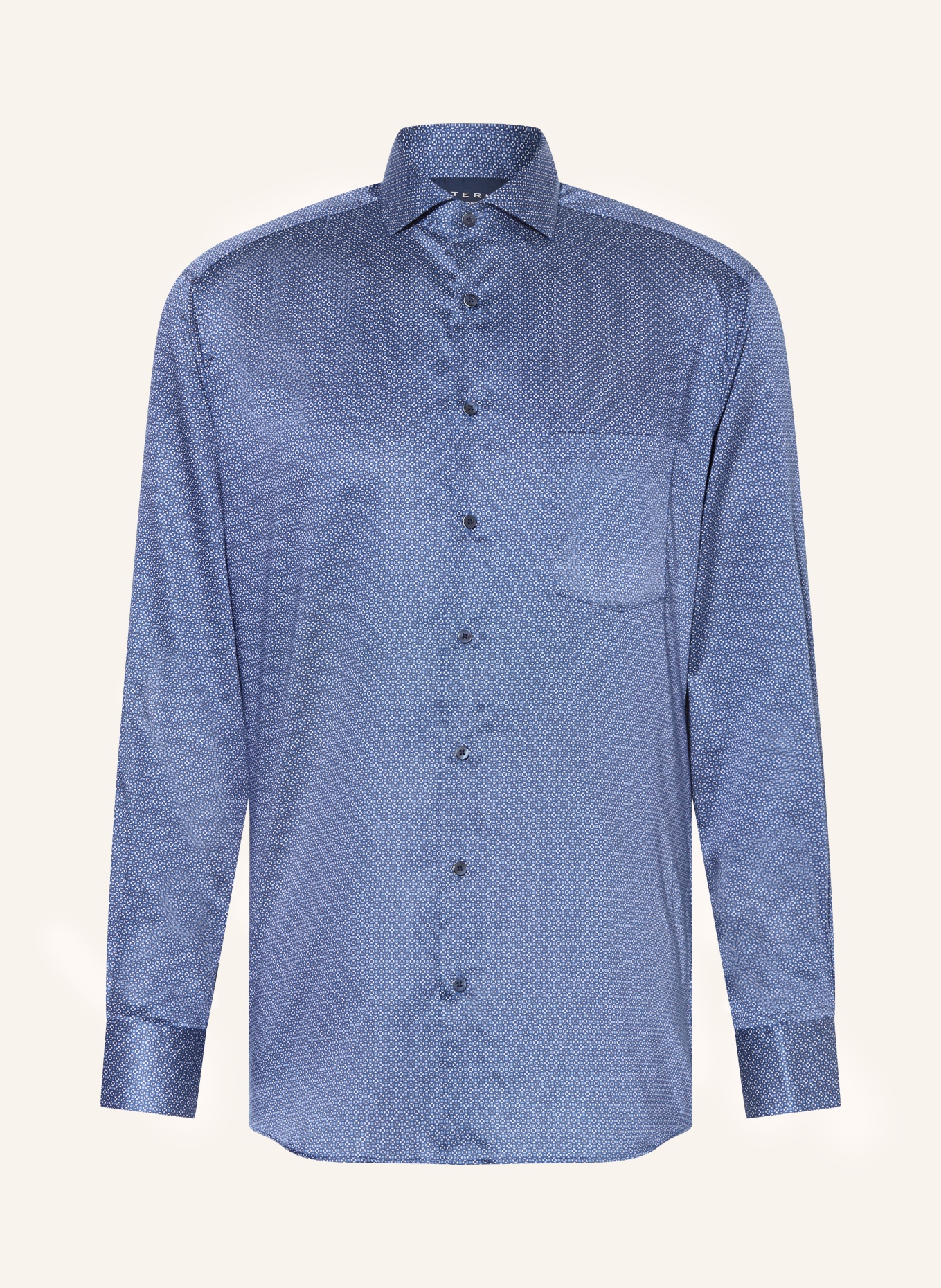 Shirt ETERNA blue/ modern in fit white blue/ dark