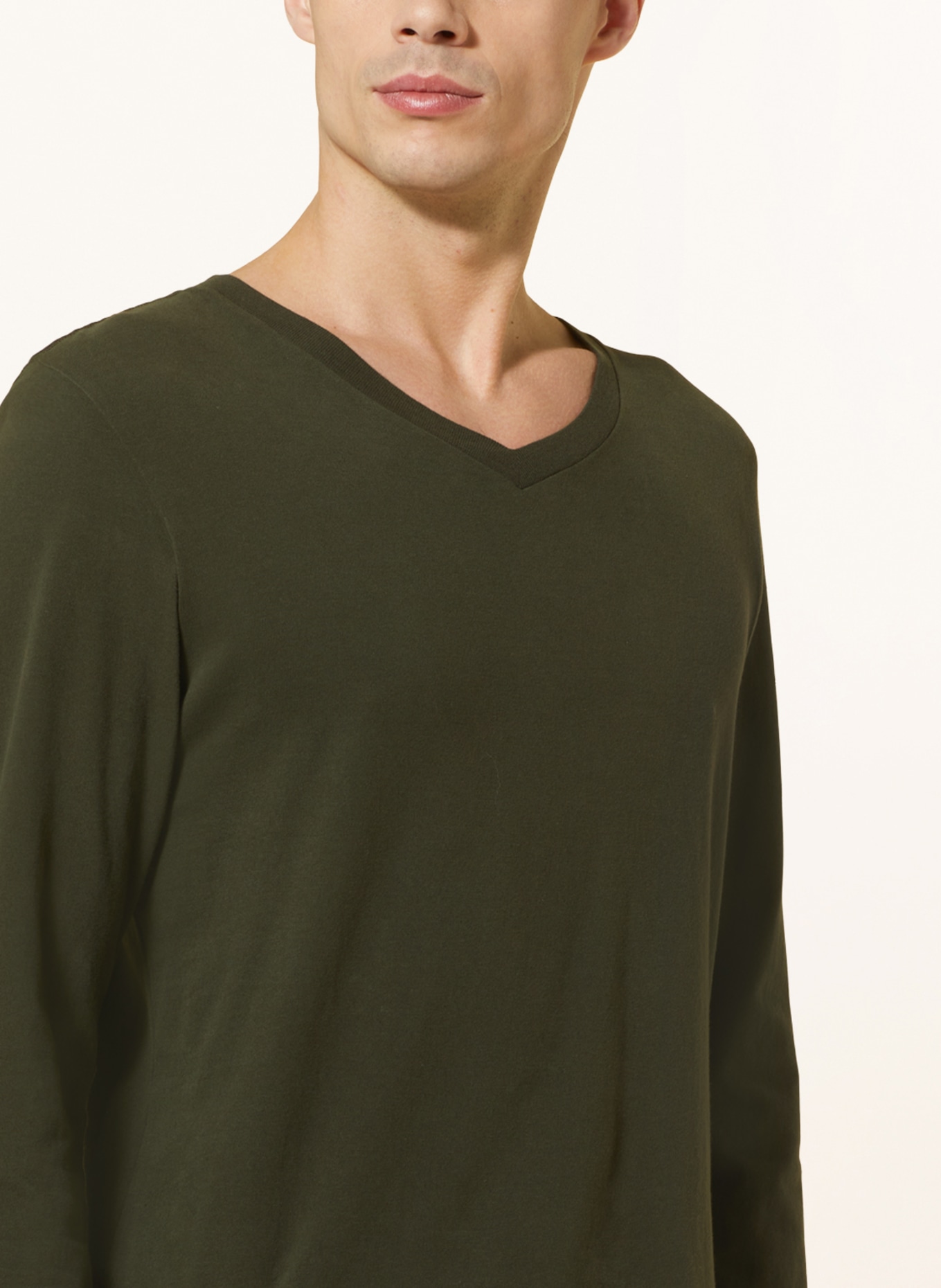 SCHIESSER Pajama shirt MIX+RELAX, Color: DARK GREEN (Image 4)