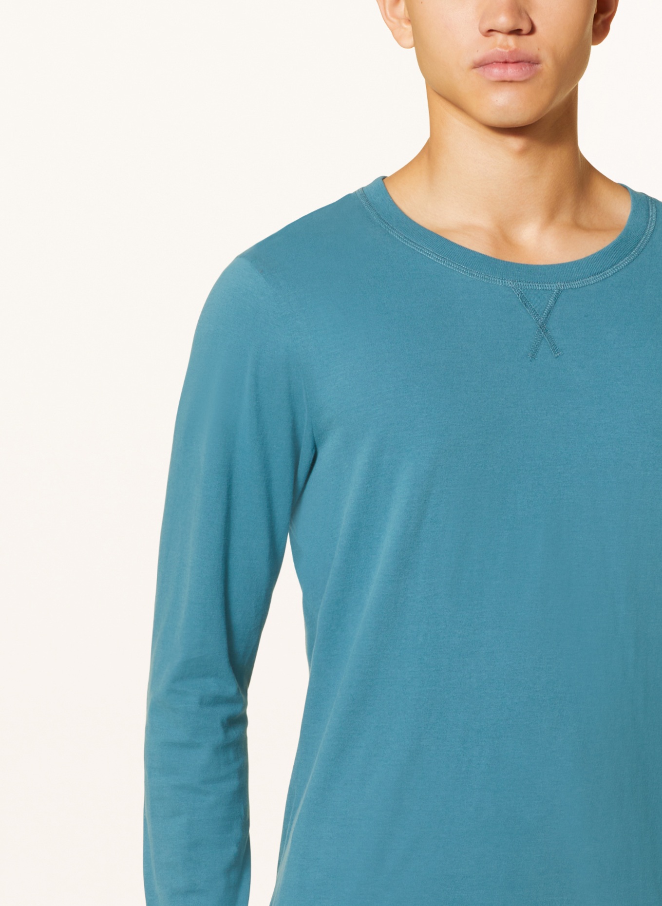 SCHIESSER Pajama shirt MIX+RELAX, Color: TEAL (Image 4)