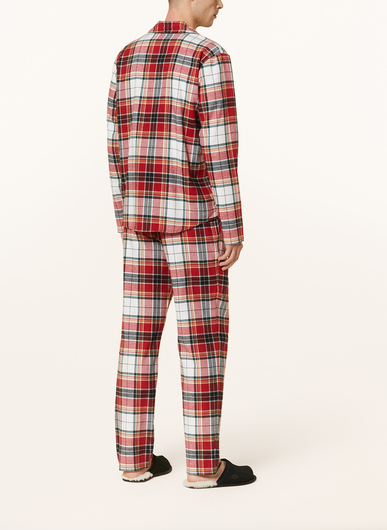 SCHIESSER Pajamas X-MAS in flannel, Color: WHITE/ GREEN/ RED (Image 3)