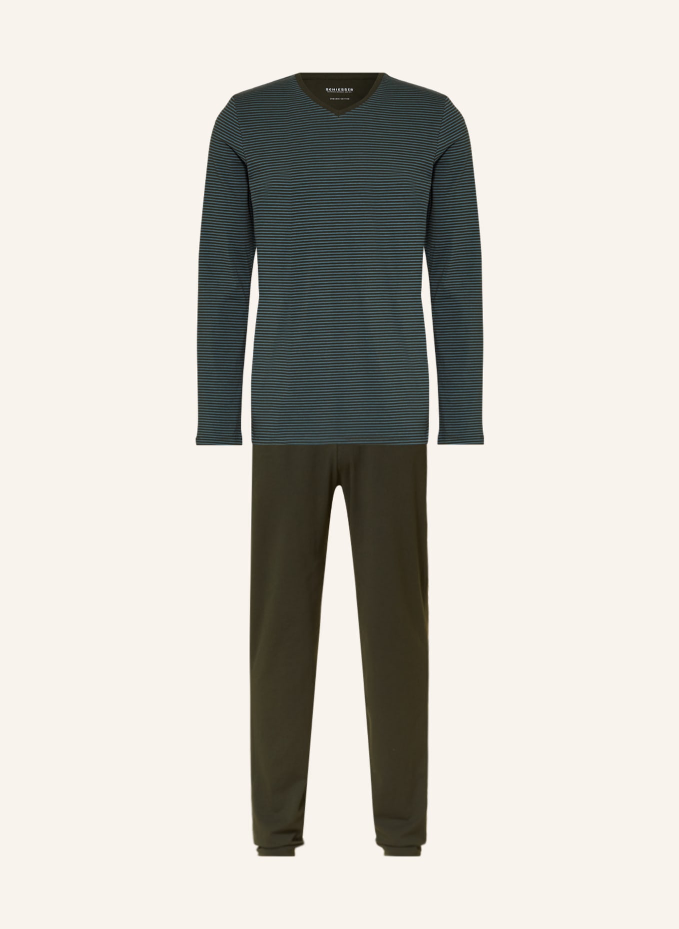 SCHIESSER Pajamas 95/5, Color: TEAL/ GREEN (Image 1)