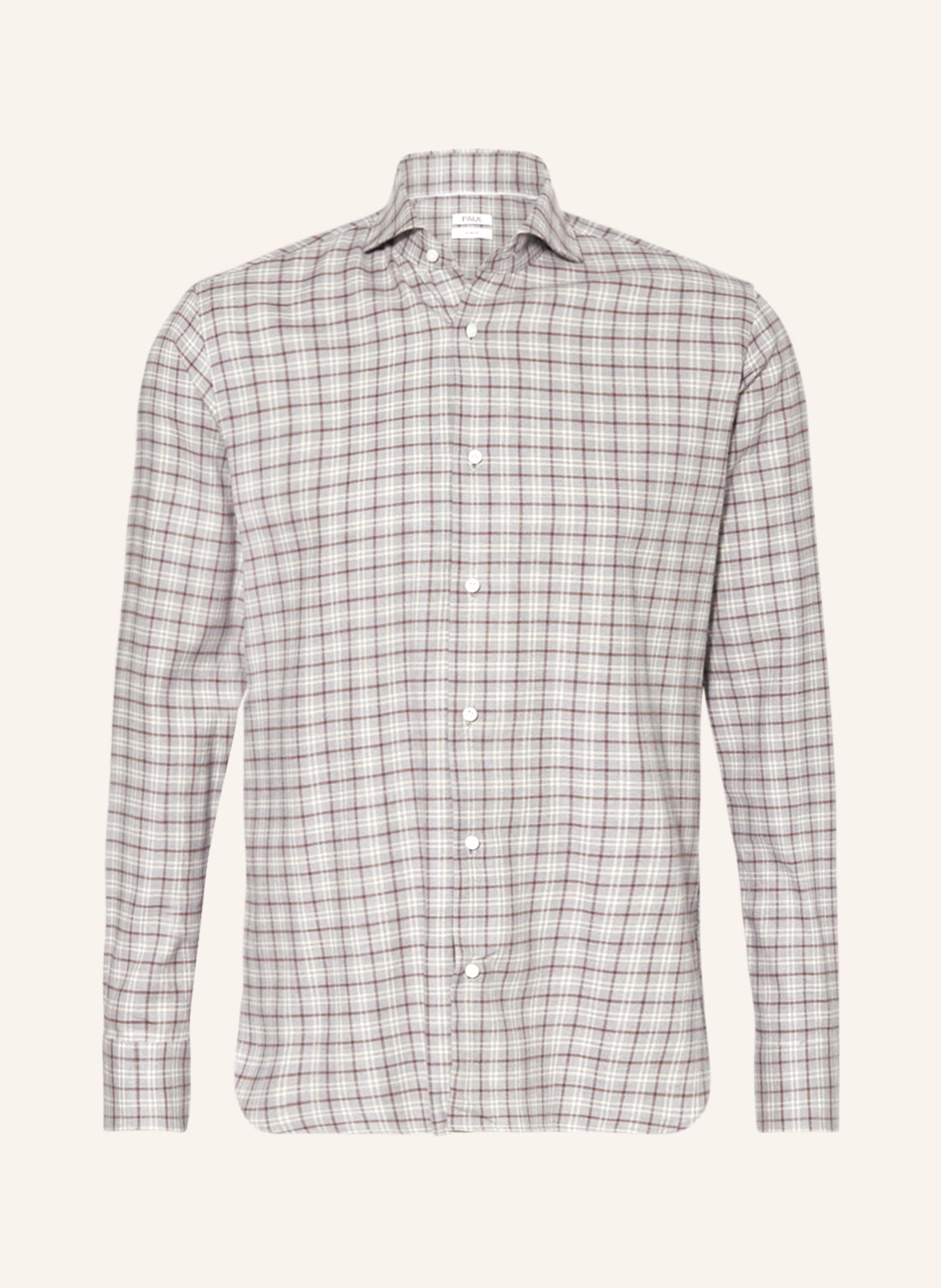 PAUL Shirt slim fit, Color: LIGHT PURPLE/ BROWN/ ECRU (Image 1)