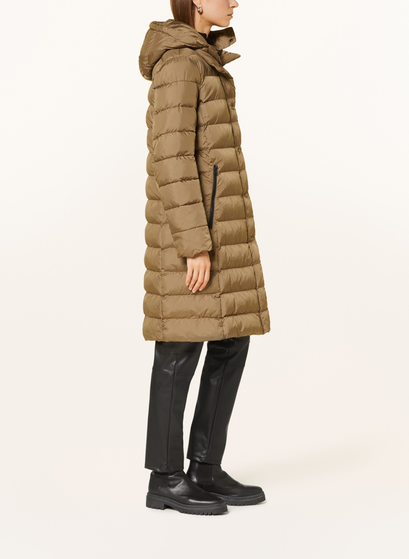 FUCHS SCHMITT Quilted coat with removable hood, Color: OLIVE (Image 4)