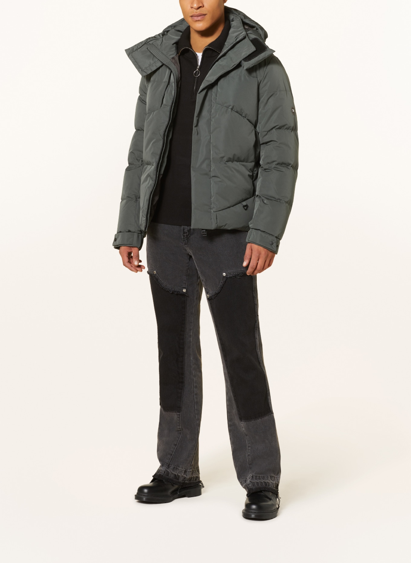 KRAKATAU Down jacket AITKEN, Color: DARK GREEN (Image 2)