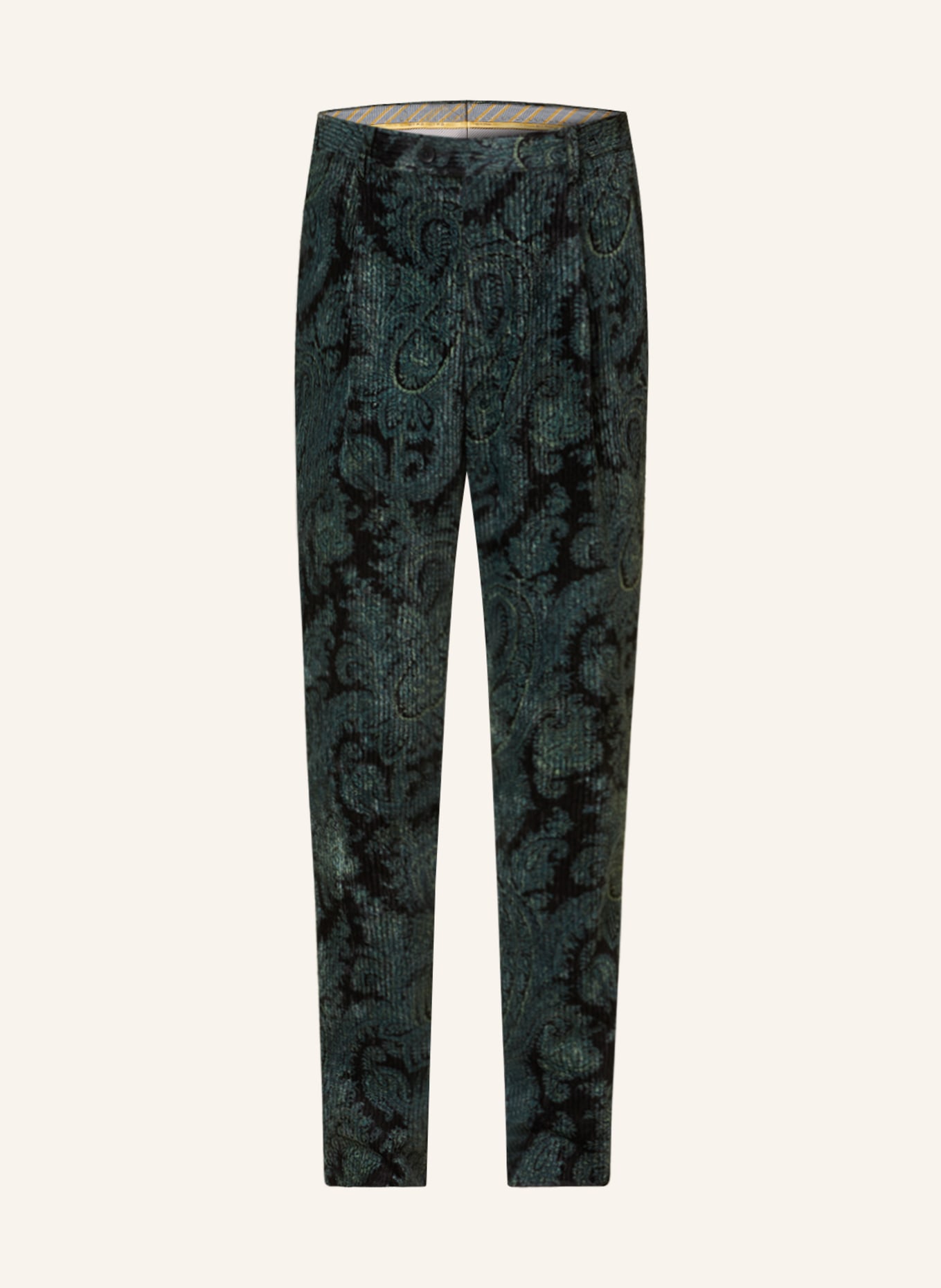 ETRO Suit trousers regular fit in corduroy, Color: 500 Verde (Image 1)
