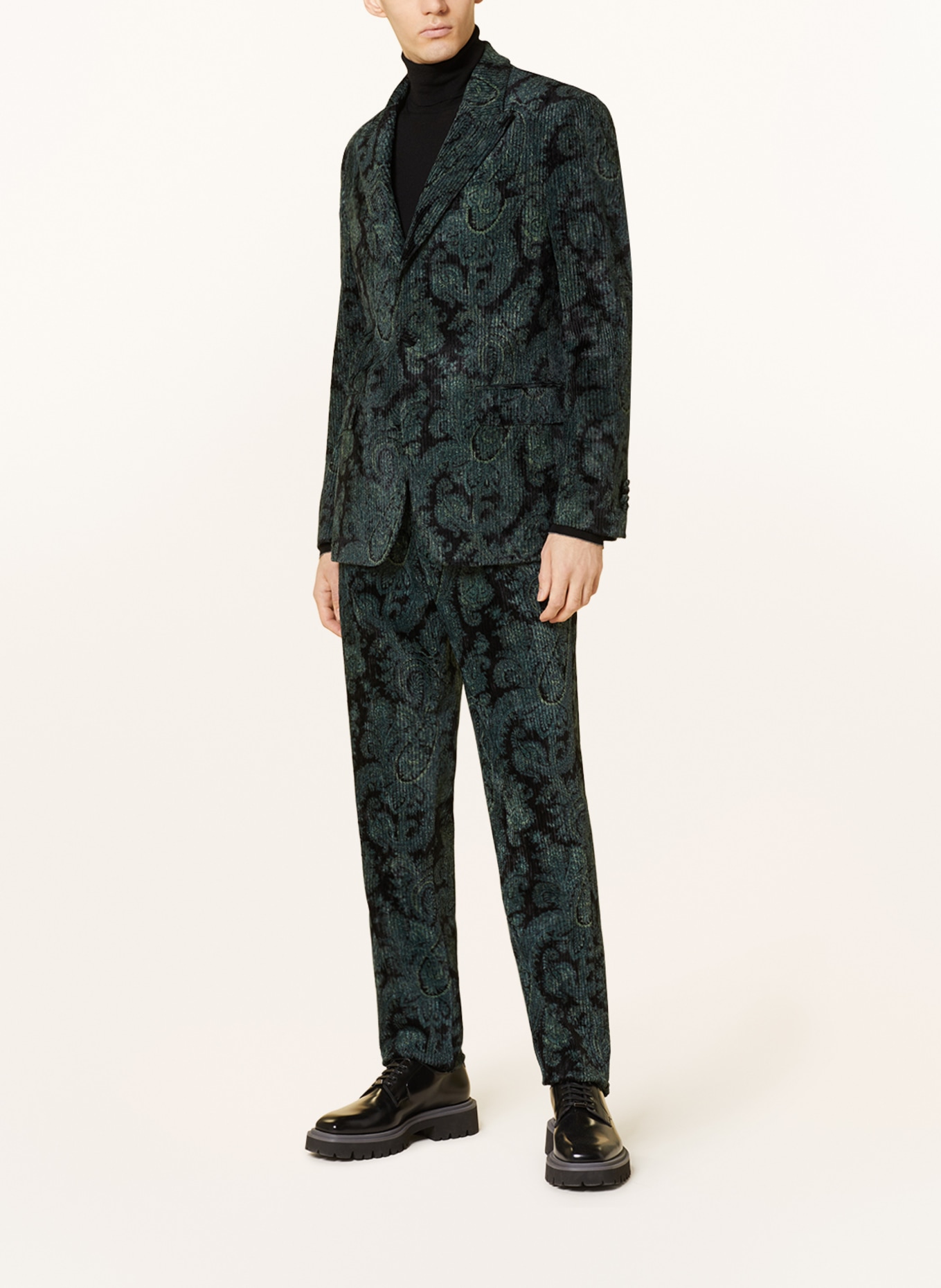 ETRO Suit trousers regular fit in corduroy, Color: 500 Verde (Image 2)