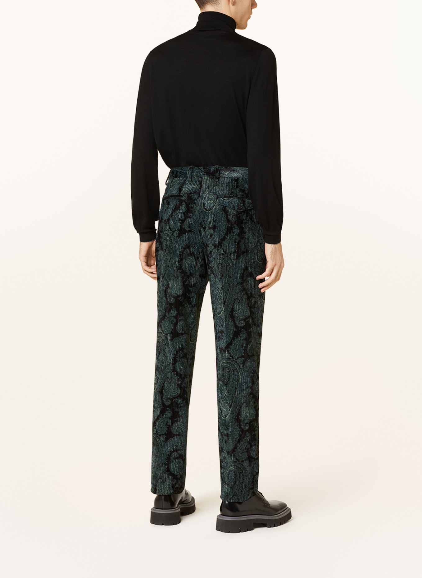 ETRO Suit trousers regular fit in corduroy, Color: 500 Verde (Image 4)