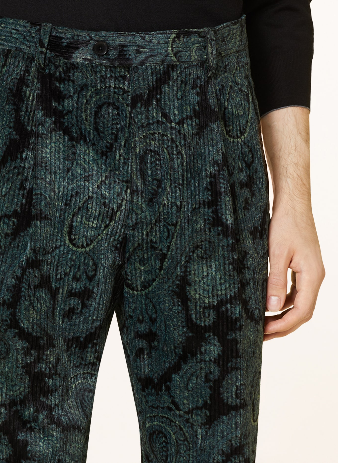 ETRO Suit trousers regular fit in corduroy, Color: 500 Verde (Image 6)
