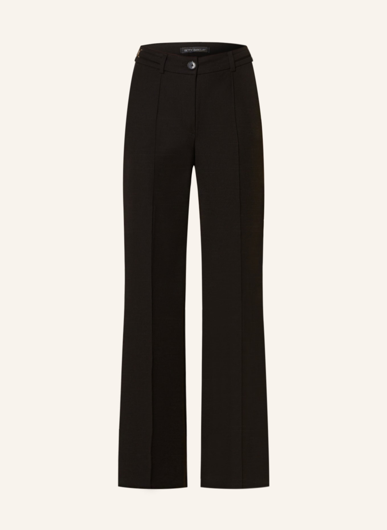 Betty Barclay Wide leg trousers made of jersey, Color: BLACK (Image 1)