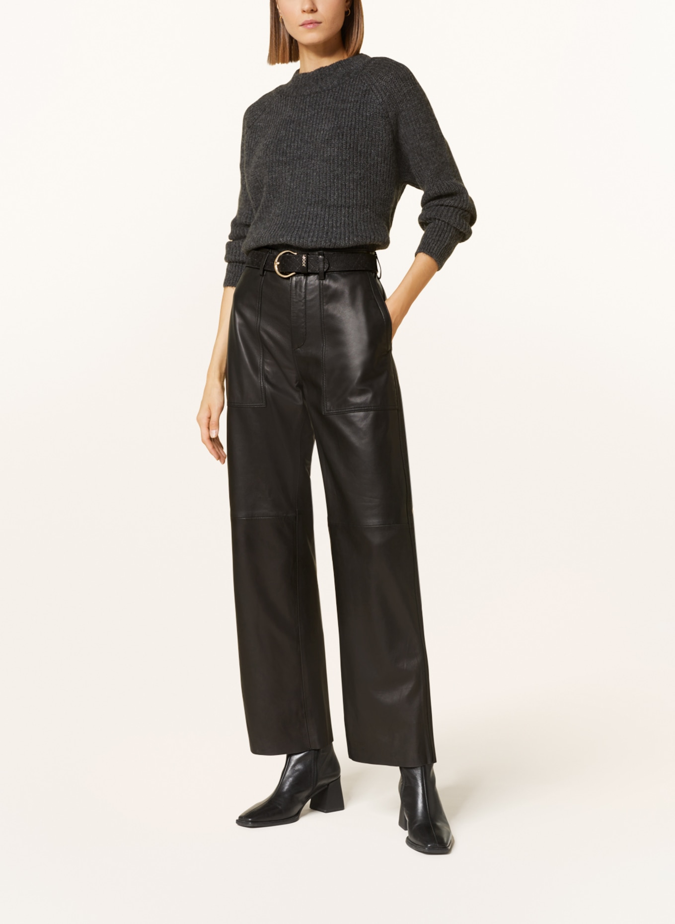 JOOP! Leather trousers, Color: BLACK (Image 2)