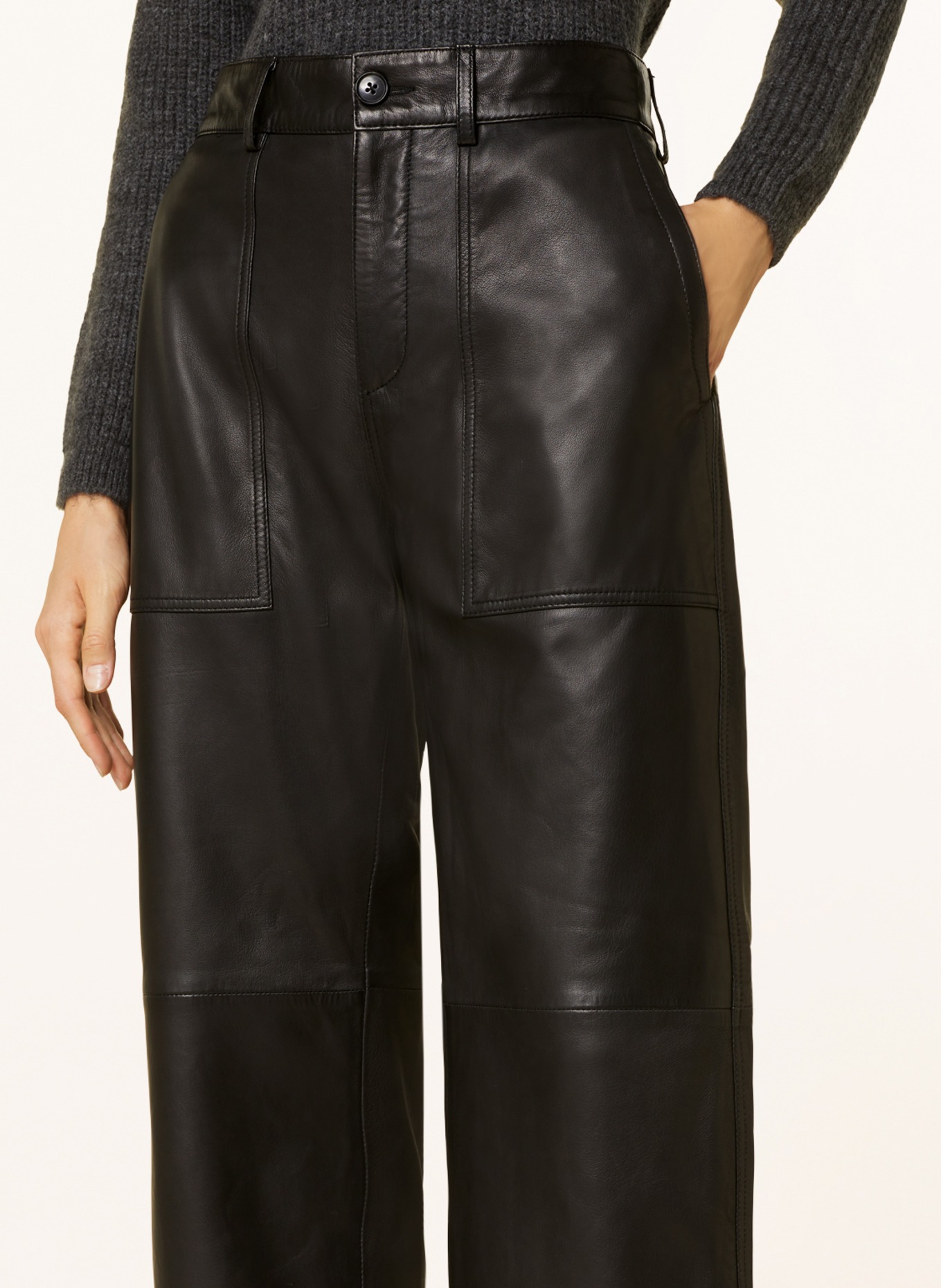 JOOP! Leather trousers, Color: BLACK (Image 5)