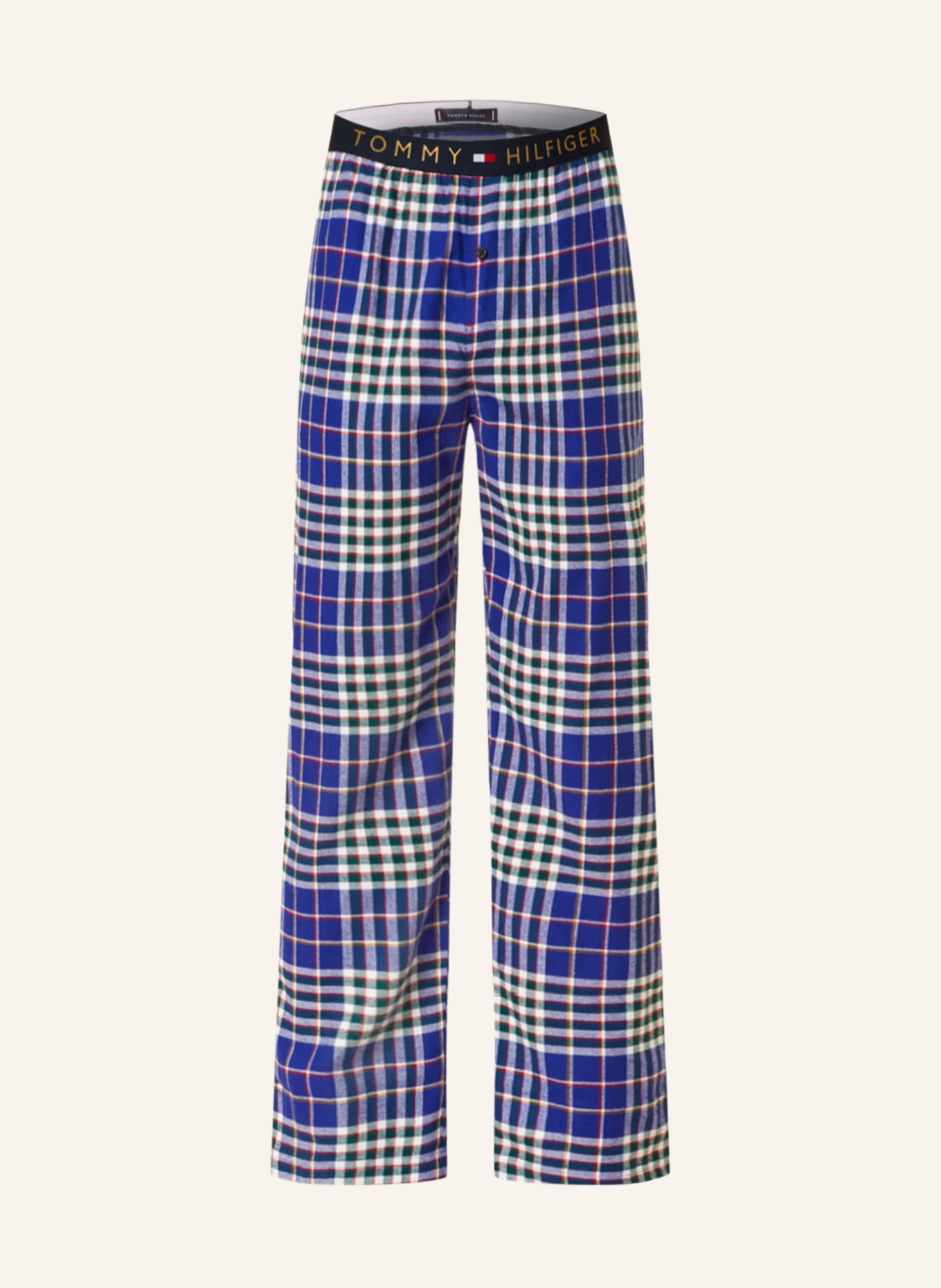TOMMY HILFIGER Pajama pants in flannel, Color: BLUE/ GREEN/ WHITE (Image 1)