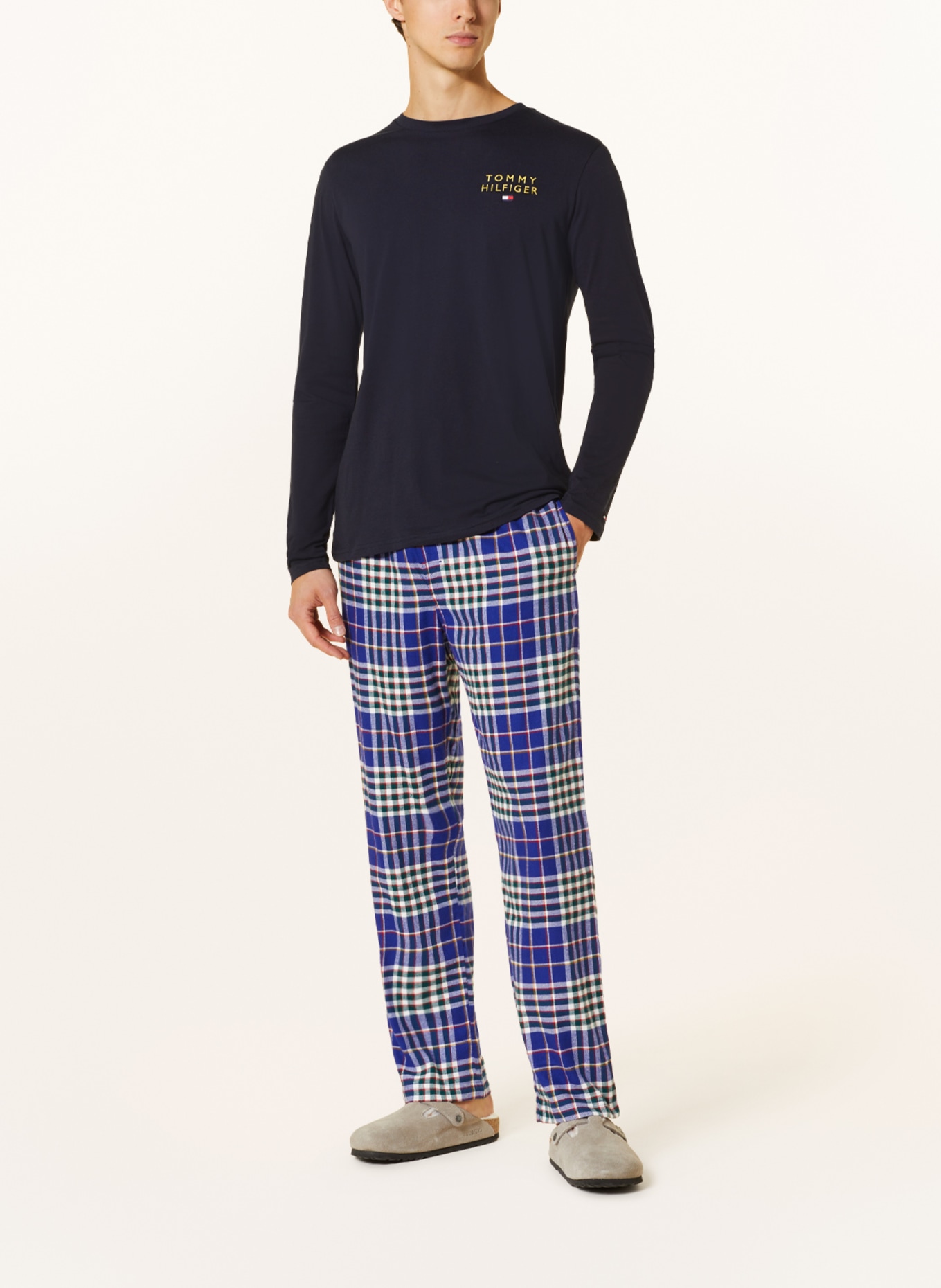 TOMMY HILFIGER Pajama pants in flannel, Color: BLUE/ GREEN/ WHITE (Image 2)