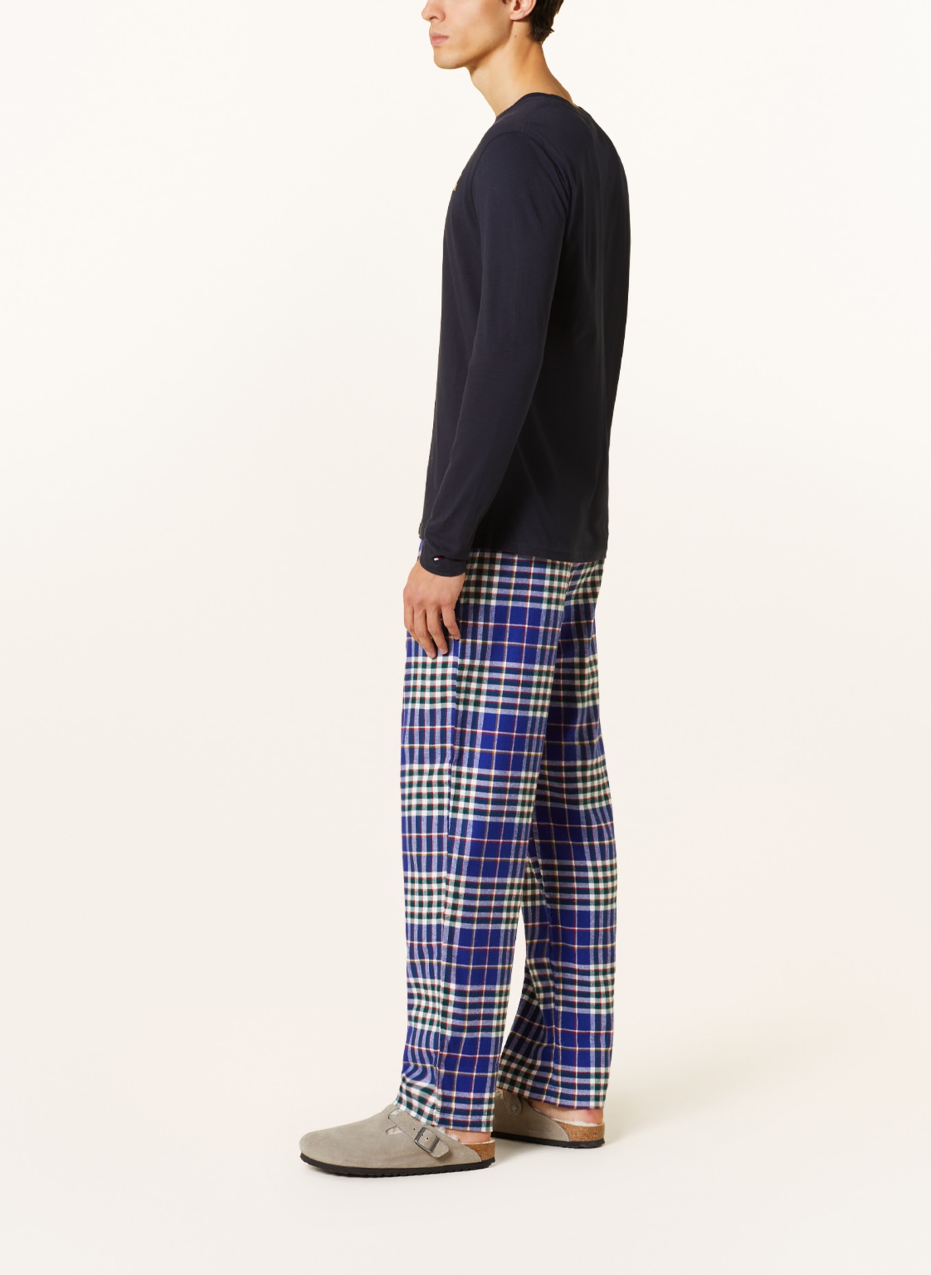 TOMMY HILFIGER Pajama pants in flannel, Color: BLUE/ GREEN/ WHITE (Image 4)