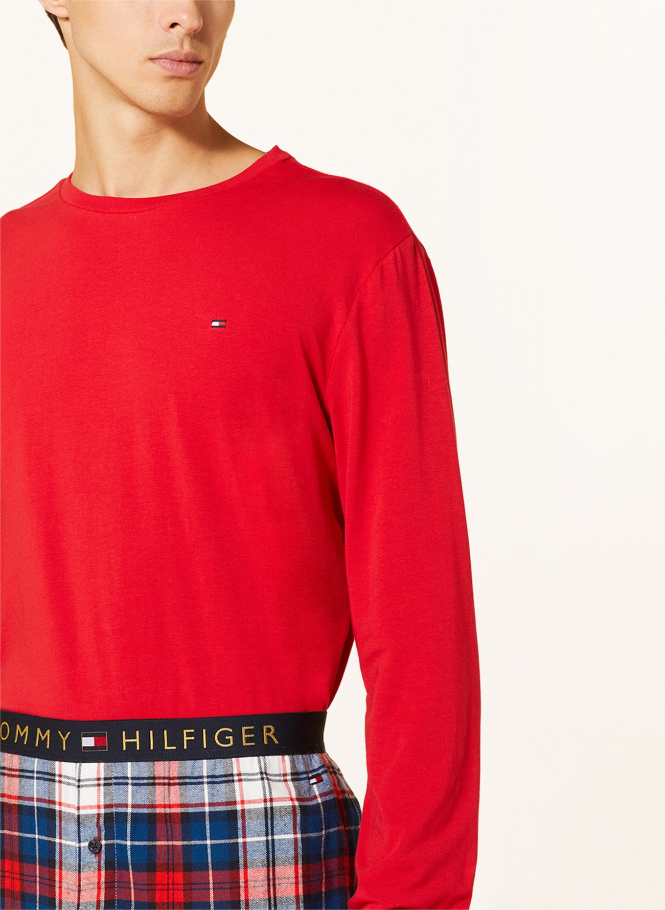 TOMMY HILFIGER Flannel pajamas, Color: RED/ DARK BLUE/ WHITE (Image 4)