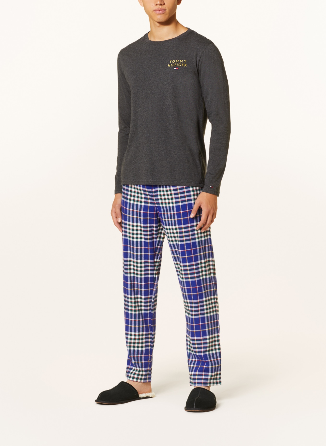 TOMMY HILFIGER Pajama shirt, Color: DARK GRAY (Image 2)