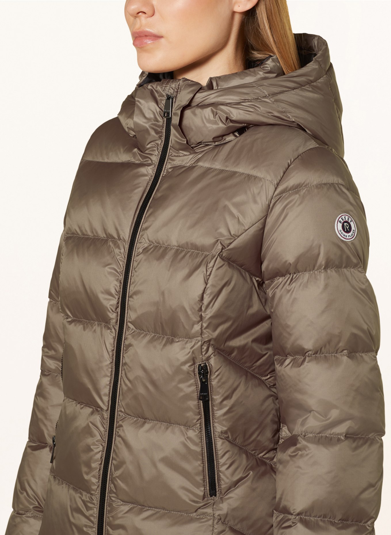 RESET Down jacket HILDRETH with detachable hood, Color: BROWN (Image 5)