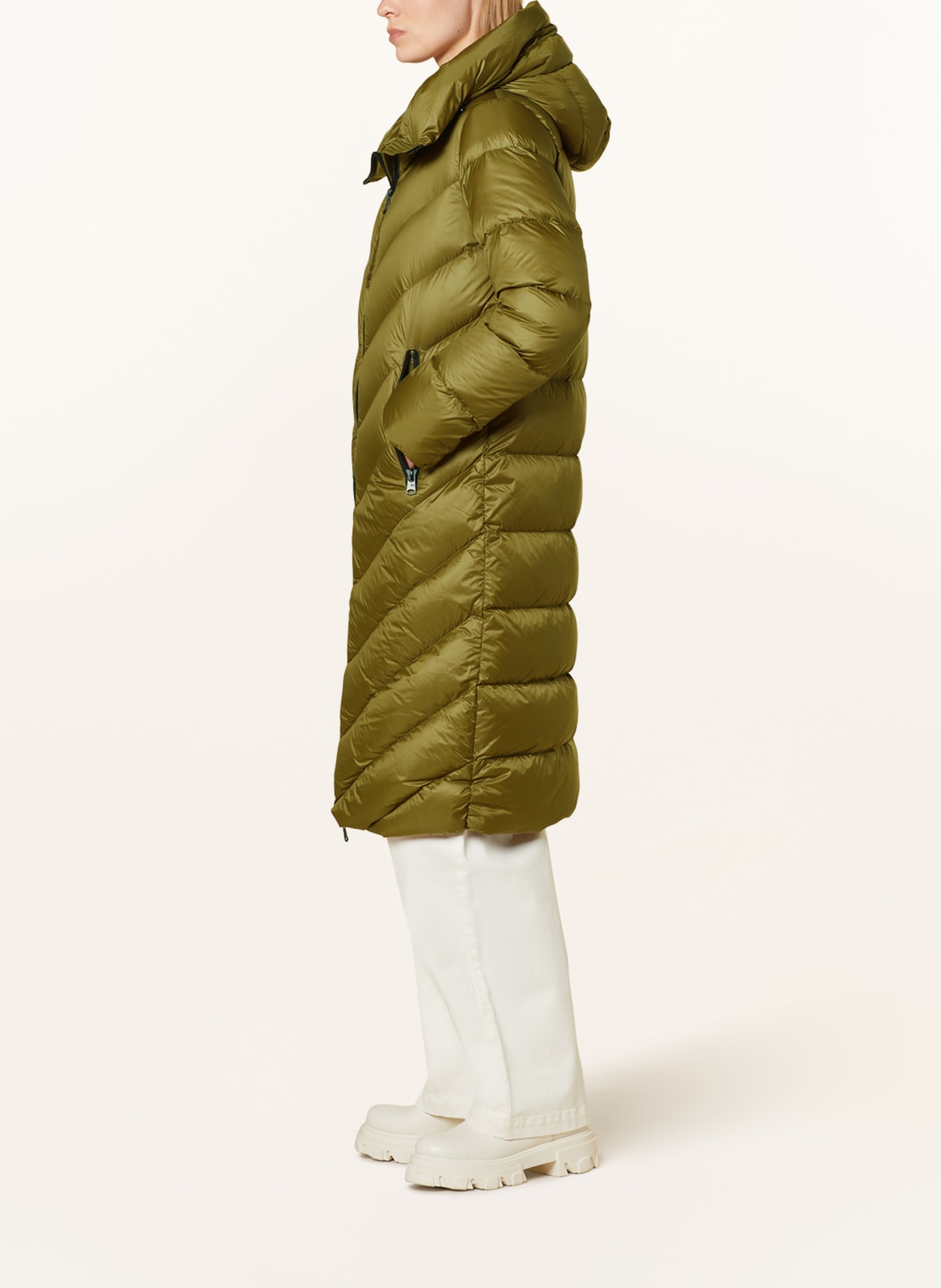 BEAUMONT Péřový kabát STELLE, Barva: OLIVOVÁ (Obrázek 4)