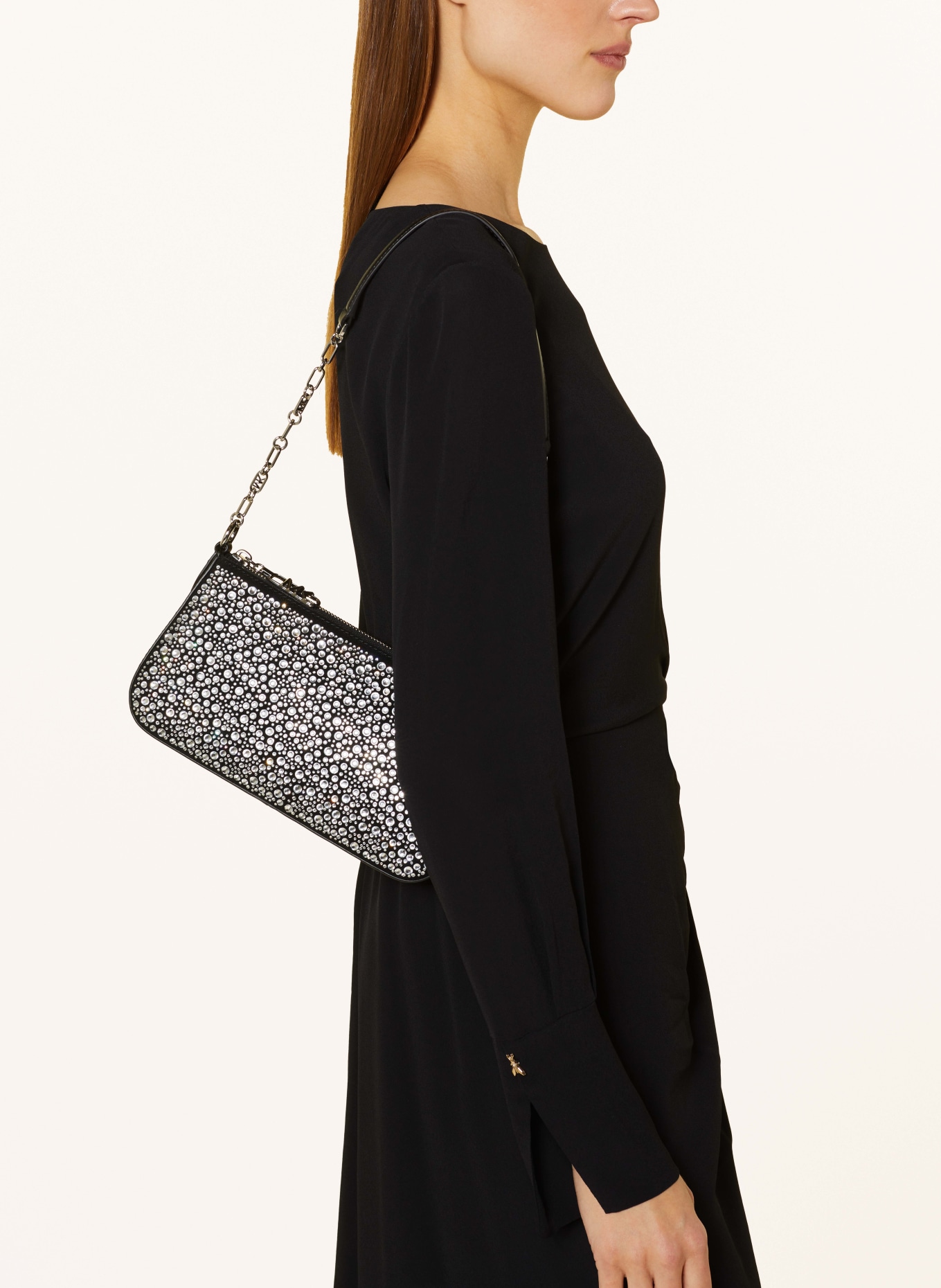 MICHAEL KORS Shoulder bag EMPIRE with decorative gems, Color: 001 BLACK (Image 4)