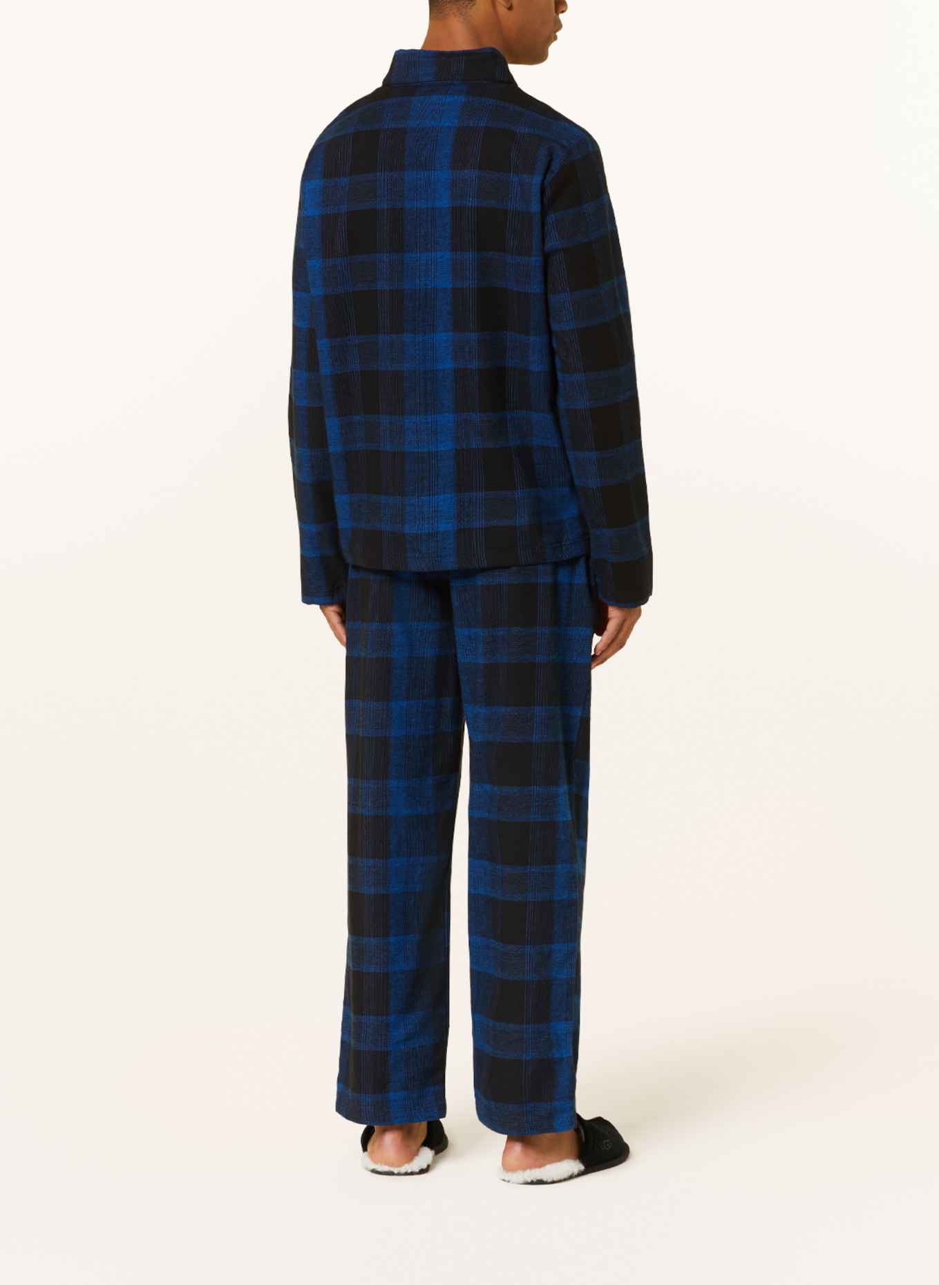 Calvin Klein Pajama shirt in flannel, Color: BLACK/ BLUE (Image 3)
