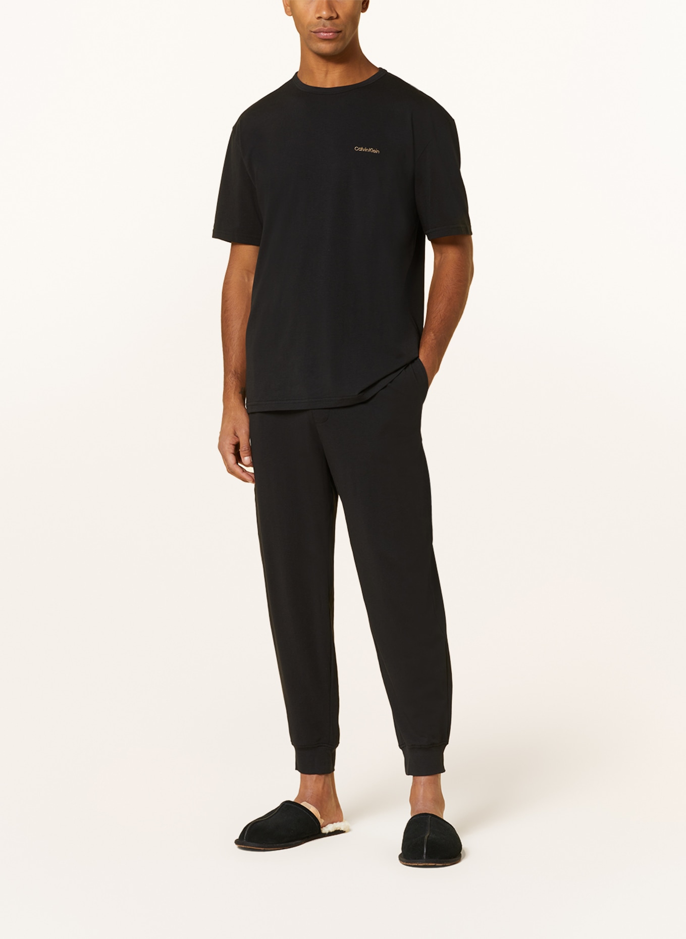 Calvin Klein Pajamas MODERN COTTON, Color: BLACK/ GOLD (Image 2)