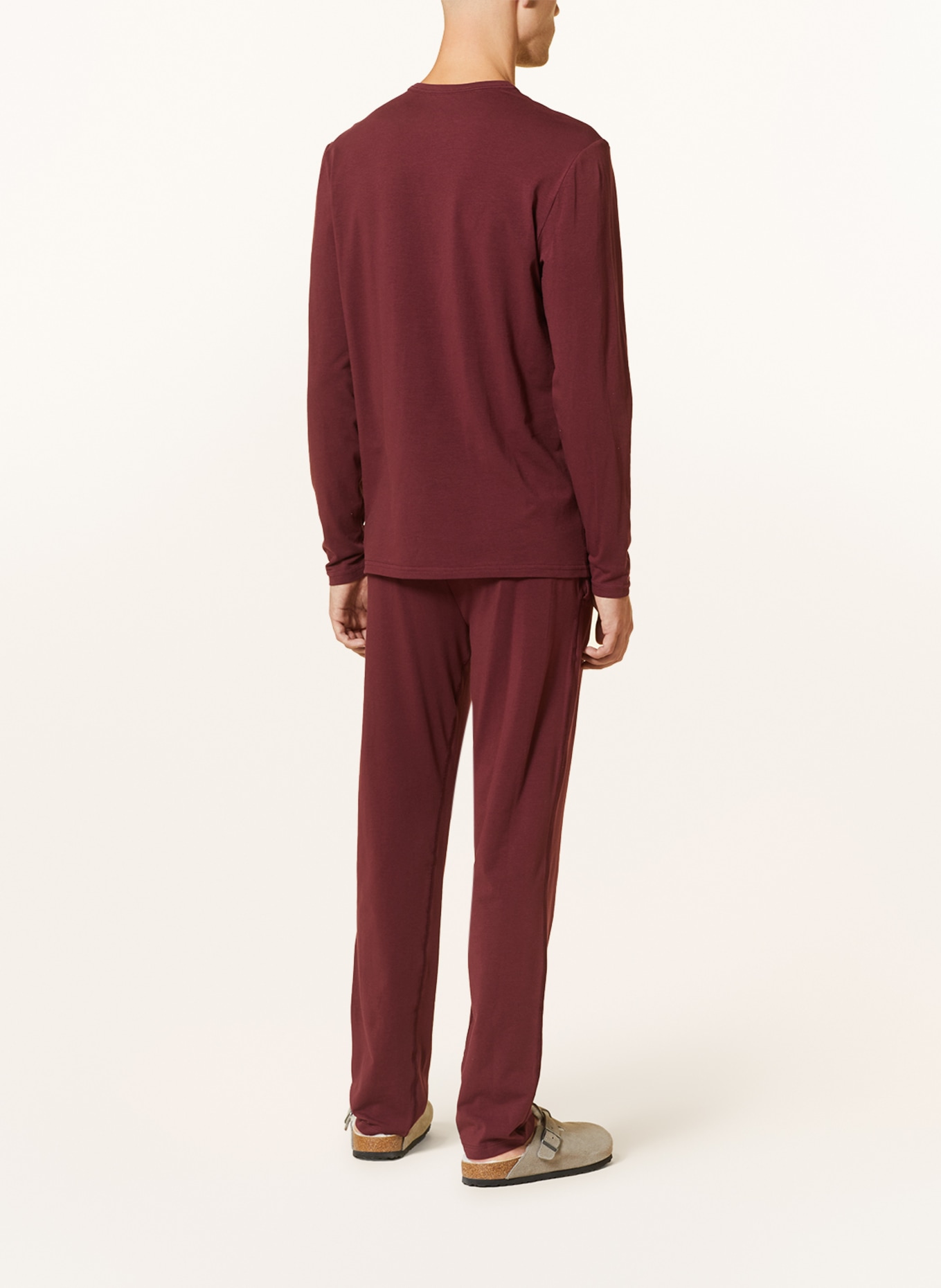 Calvin Klein Schlafanzug COTTON STRETCH, Farbe: DUNKELROT (Bild 3)