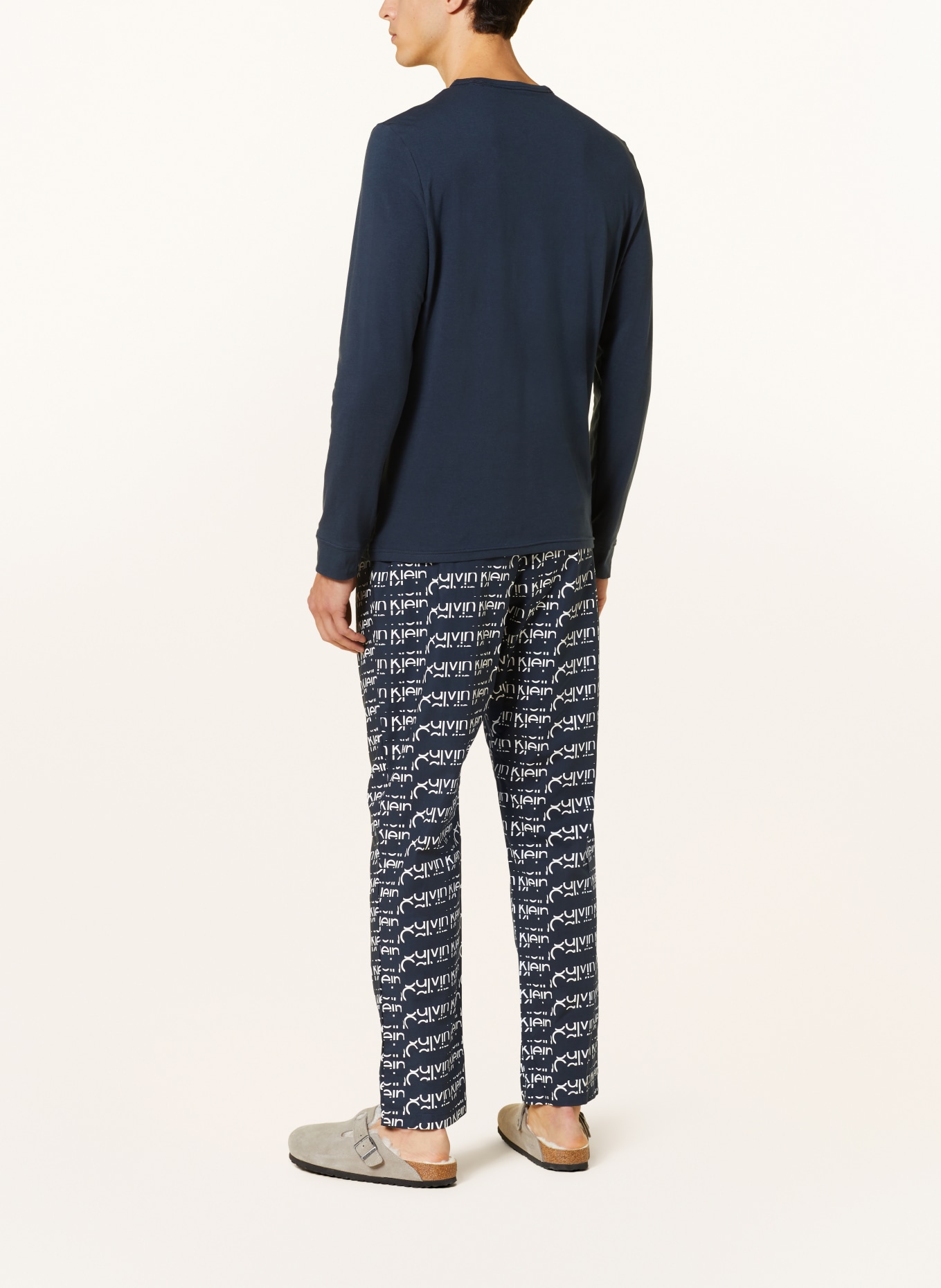 Calvin Klein Schlafanzug MODERN STRUCTURE, Farbe: DUNKELBLAU/ WEISS (Bild 3)