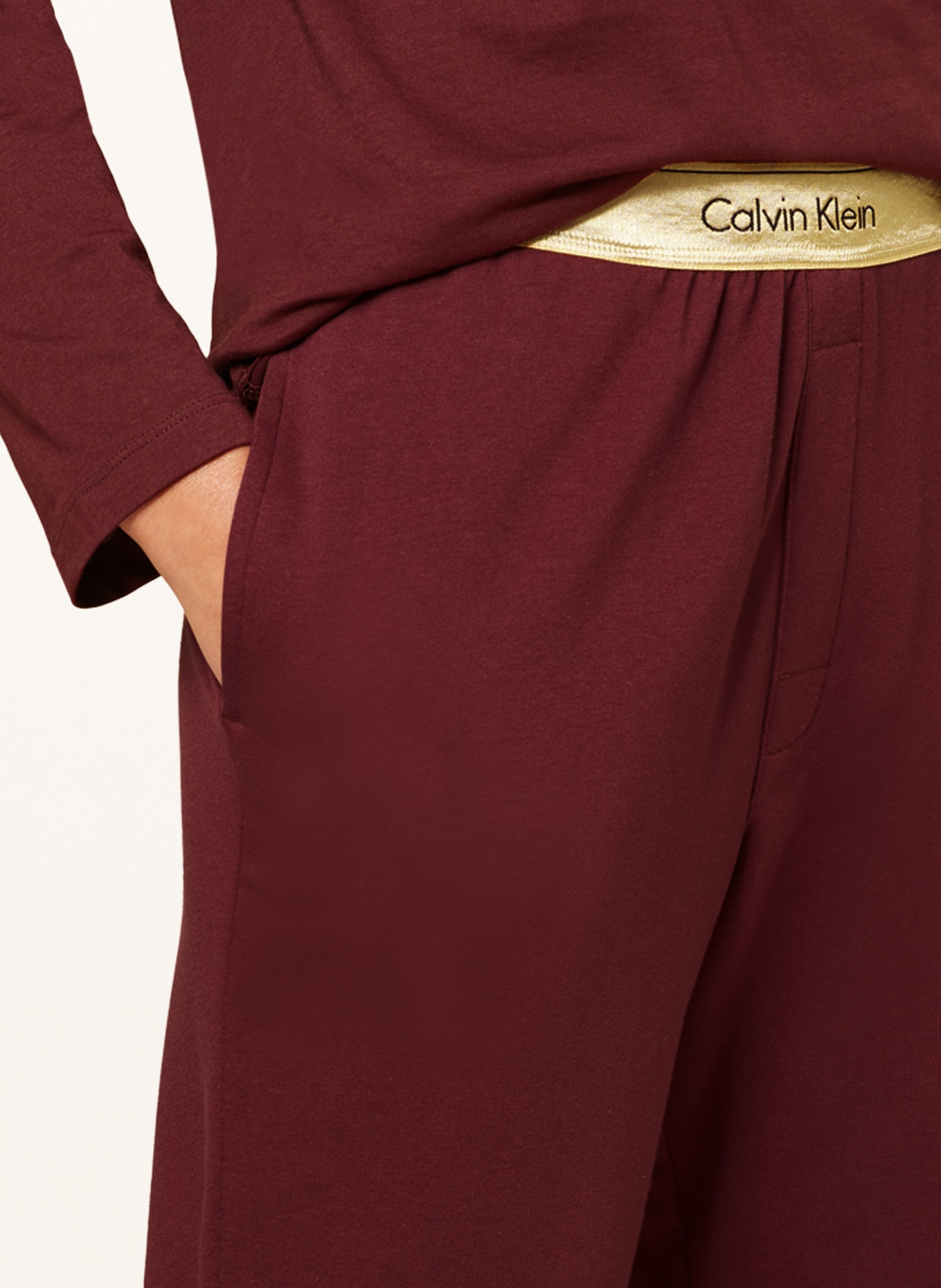 Calvin Klein Lounge pants MODERN COTTON, Color: DARK RED (Image 5)