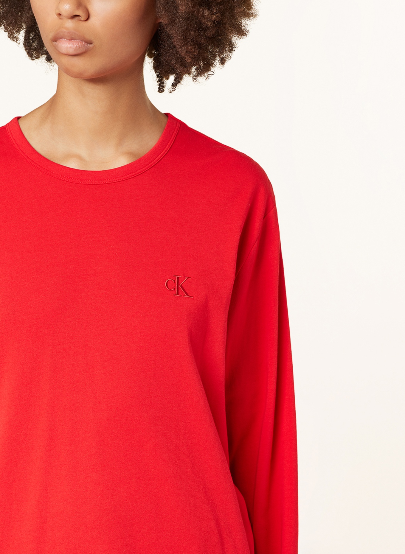 Calvin Klein Schlafanzug PURE FLANELL mit Flanell, Farbe: ROT/ SCHWARZ (Bild 4)