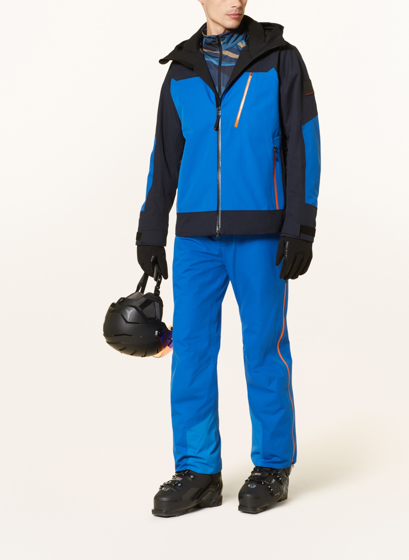 FIRE+ICE Ski jacket TAJO-T, Color: BLUE/ DARK BLUE/ ORANGE (Image 2)