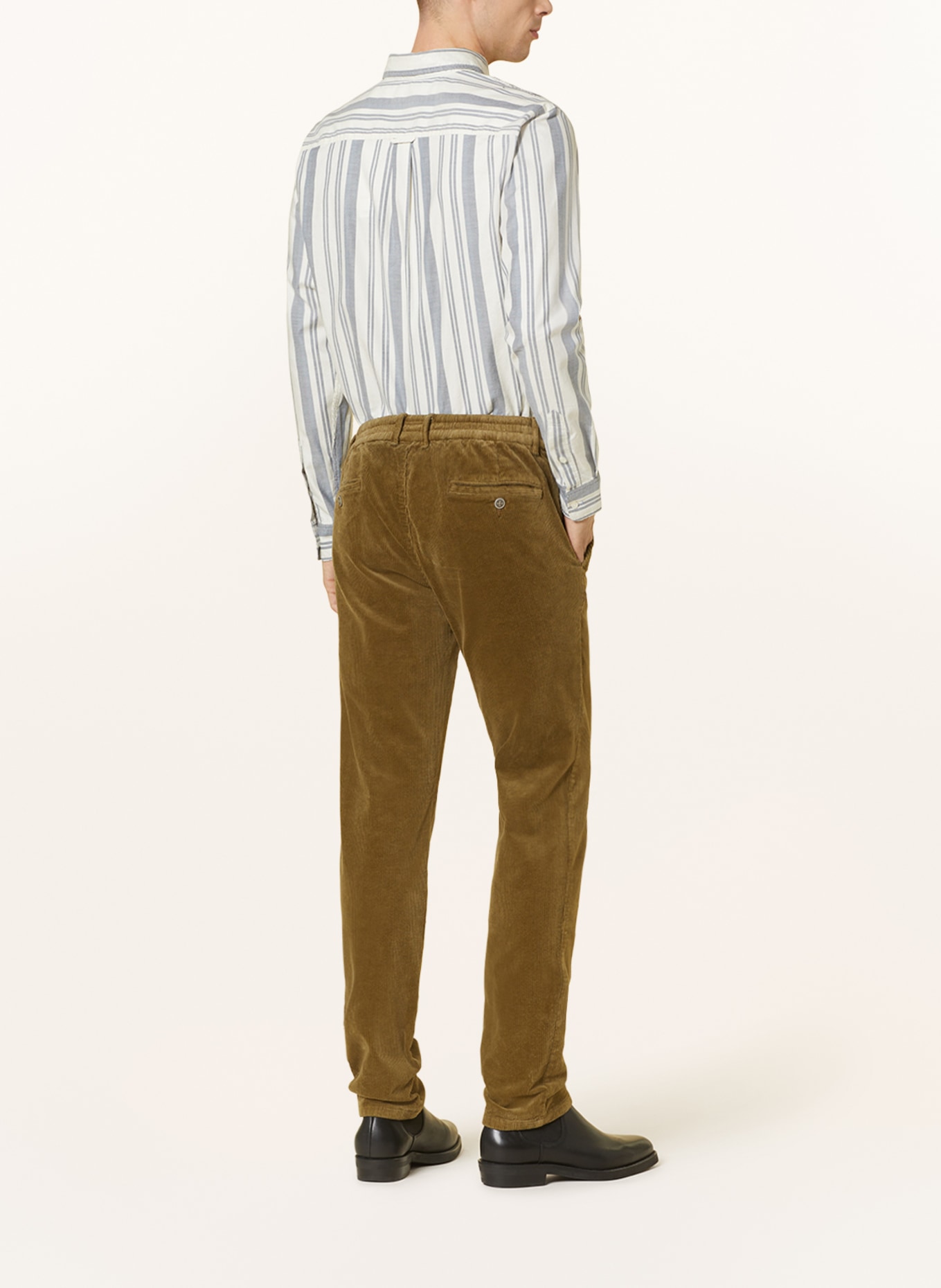 FYNCH-HATTON Spodnie sztruksowe modern fit, Kolor: JASNOZIELONY (Obrazek 3)