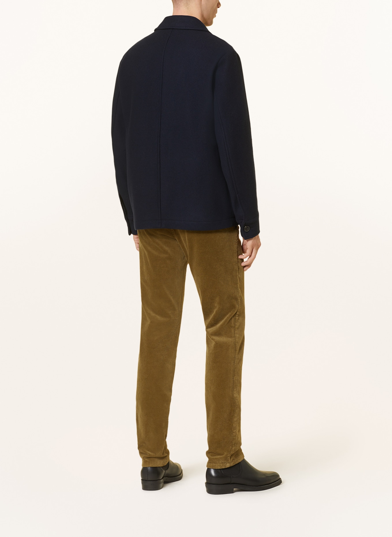 FYNCH-HATTON Spodnie sztruksowe modern fit, Kolor: JASNOZIELONY (Obrazek 7)