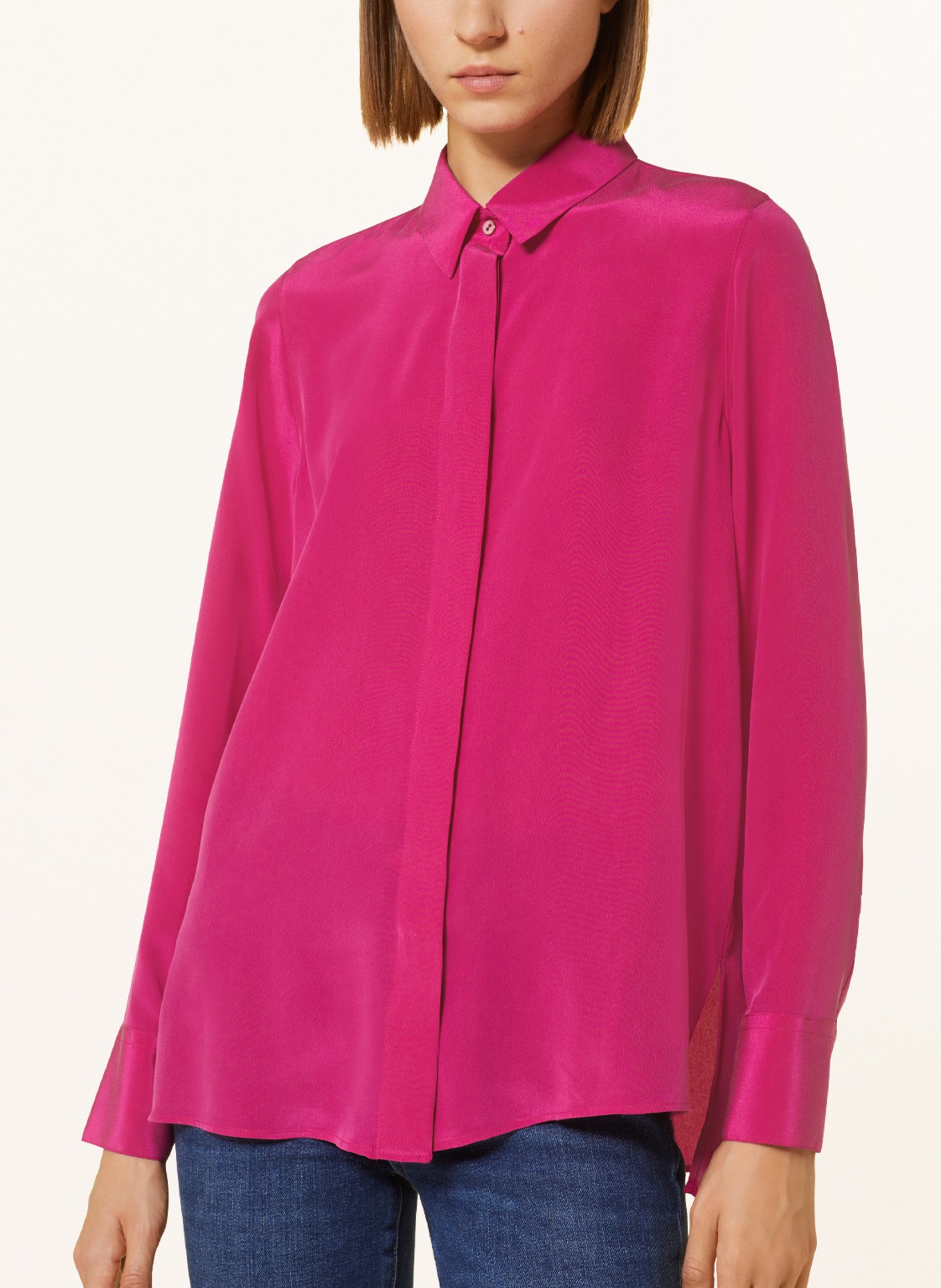ETERNA 1863 Shirt blouse in silk, Color: FUCHSIA (Image 4)