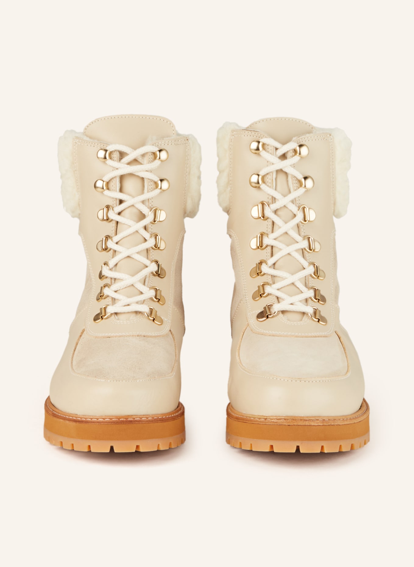 Flattered Lace-up boots LINN, Color: CREAM (Image 3)