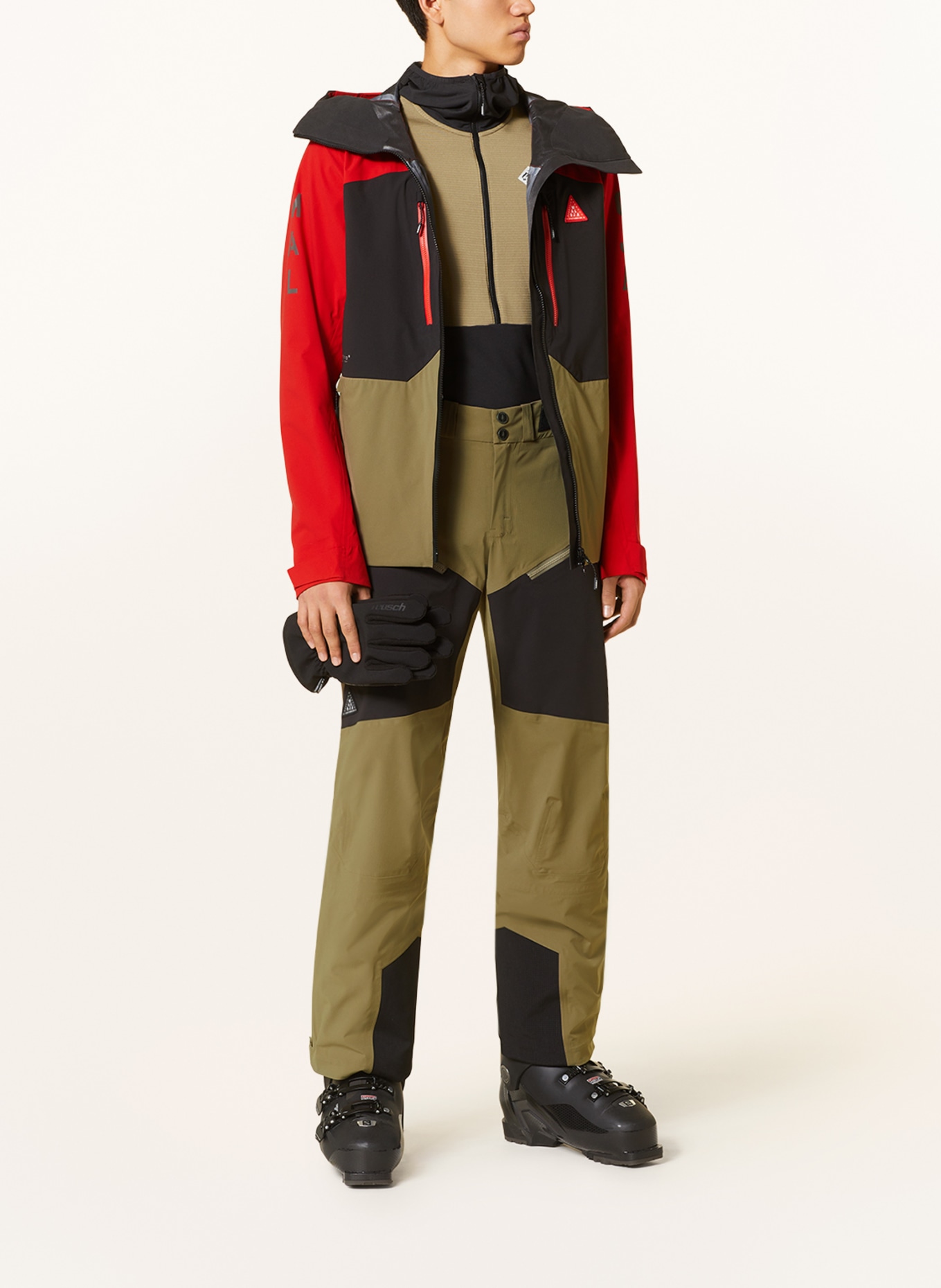 maloja Ski jacket RUMOM., Color: BLACK/ RED/ KHAKI (Image 2)