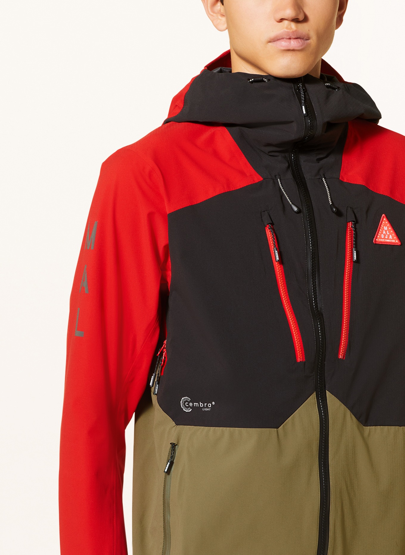 maloja Ski jacket RUMOM., Color: BLACK/ RED/ KHAKI (Image 5)