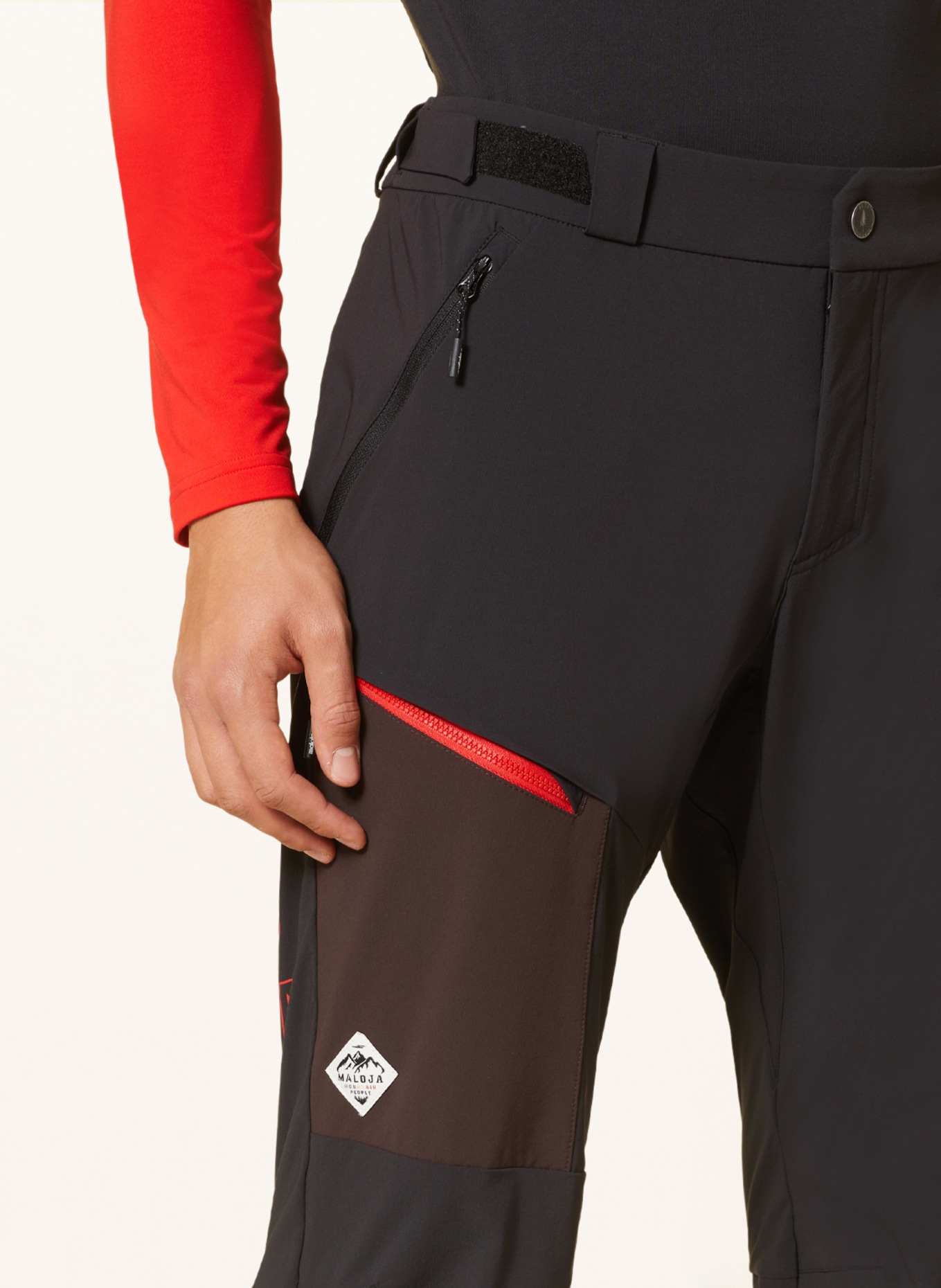 maloja Ski pants KHESARM., Color: BLACK/ DARK BROWN (Image 5)