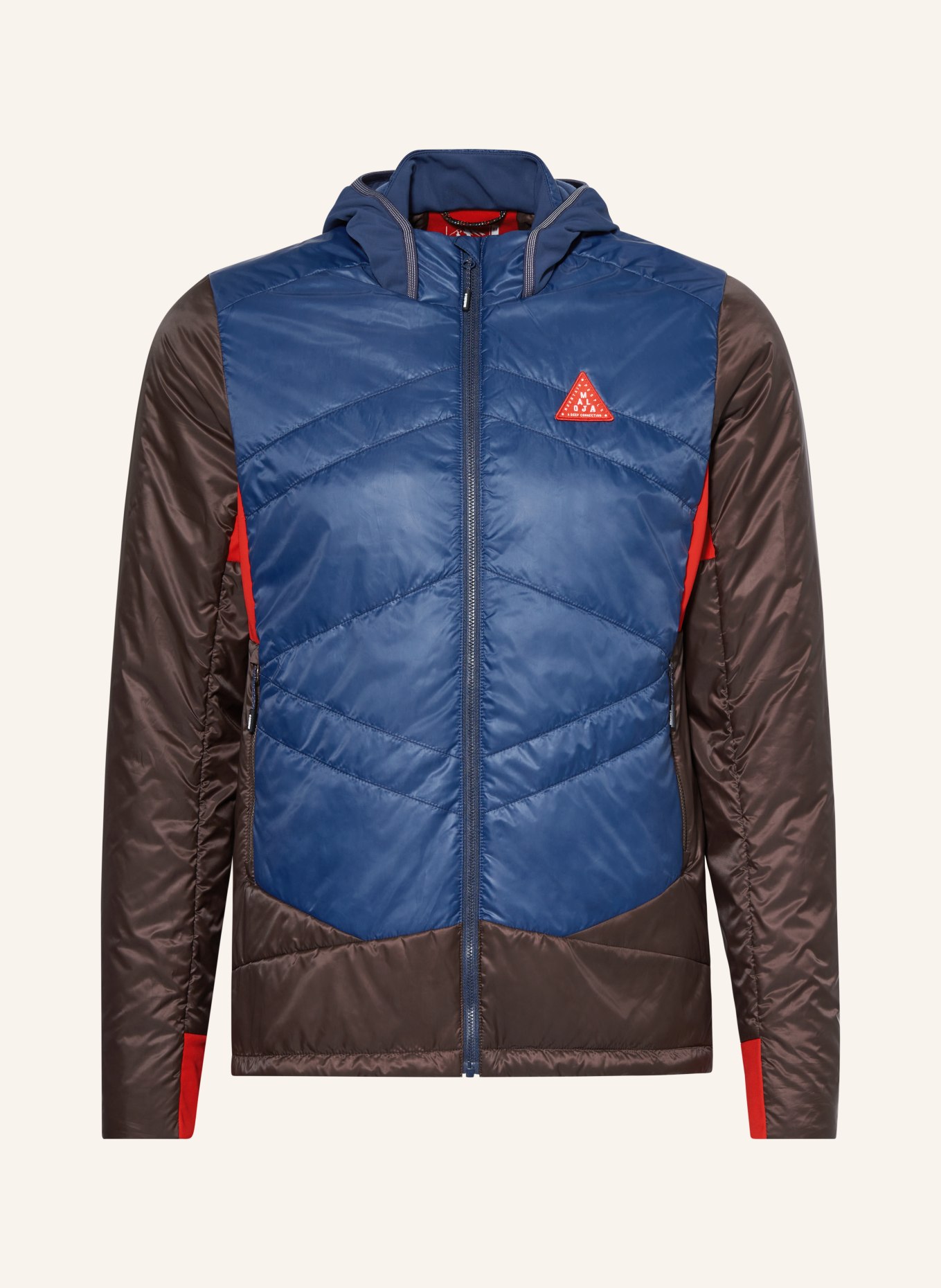 maloja Quilted jacket ALVISM., Color: DARK BLUE/ BROWN/ RED (Image 1)